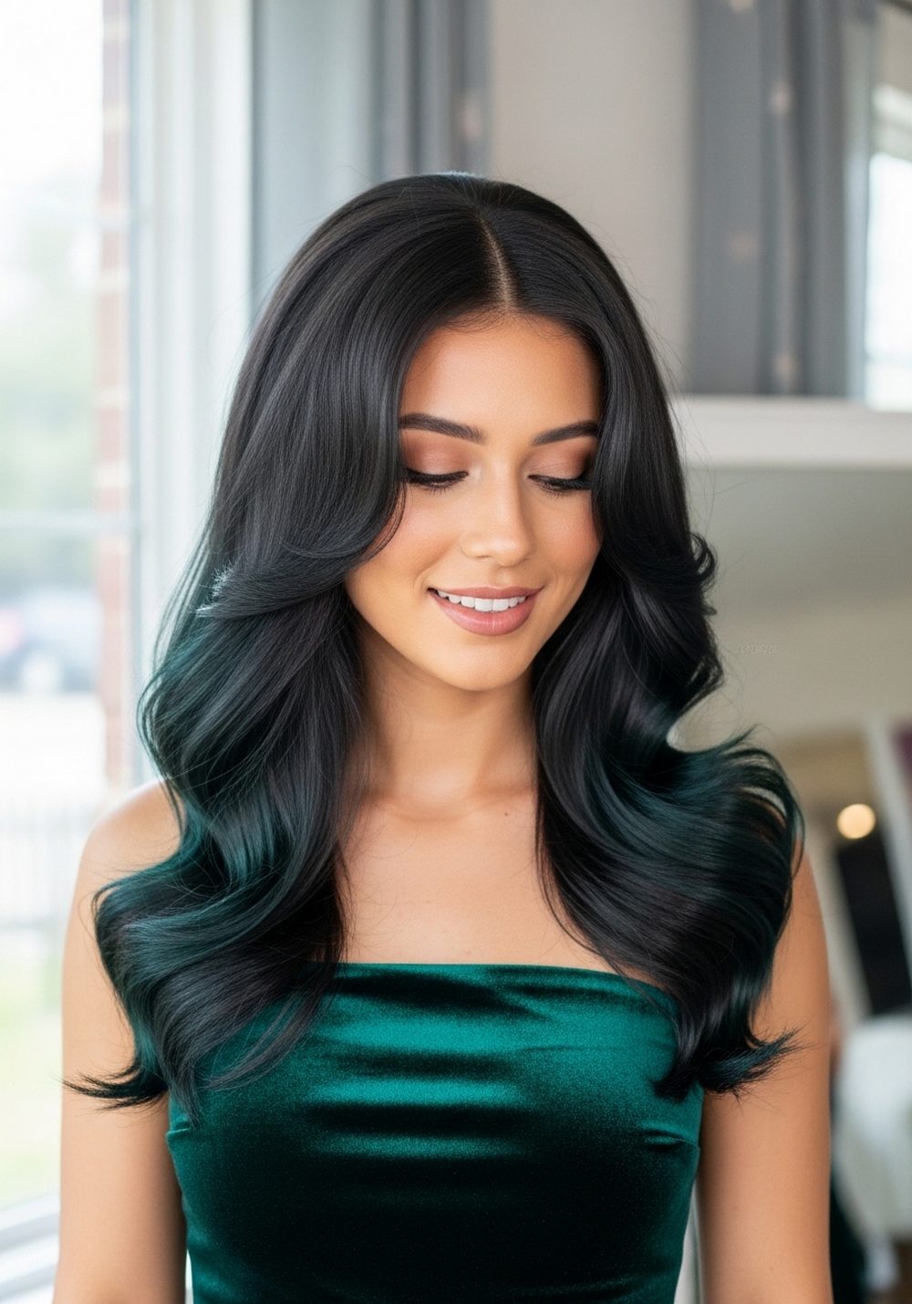 Emerald Velvet Soft Volume Angel Waves Hairstyle