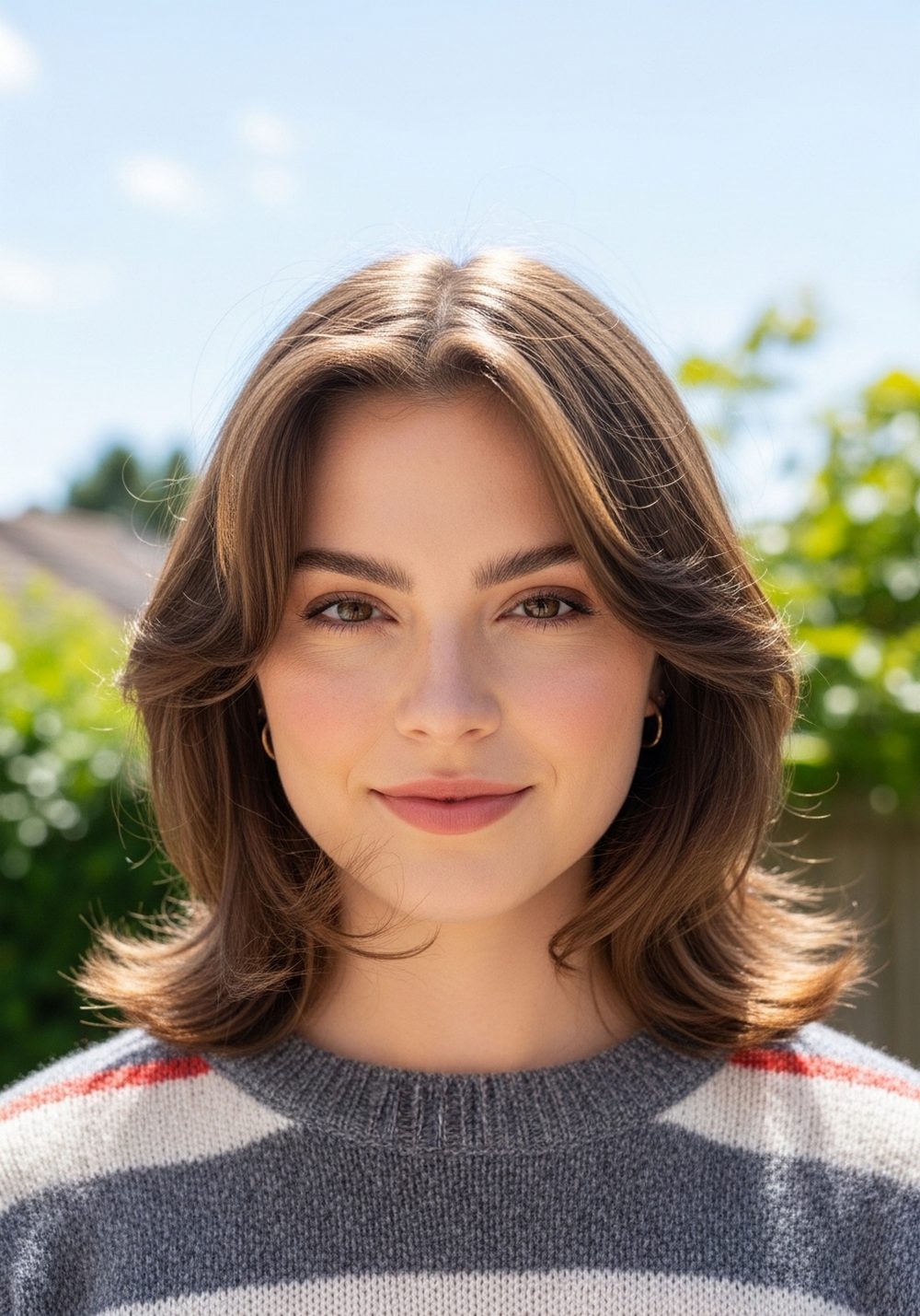 Face-Framing Bi-Layer Flip Hairstyle