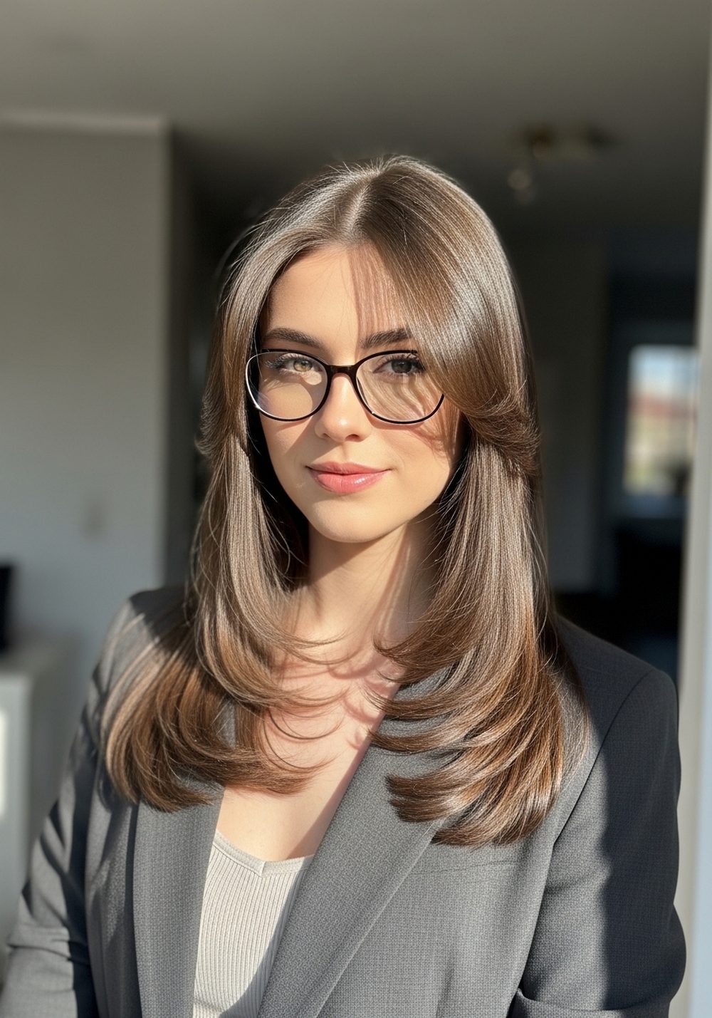 Face-Framing Long Layers Hairstyle