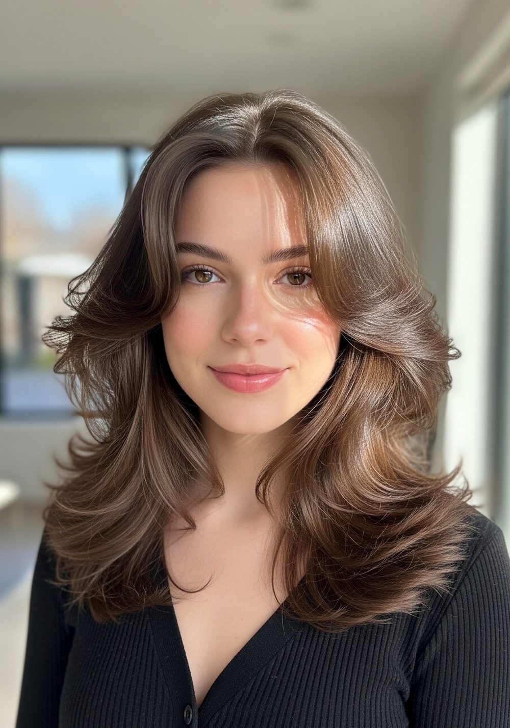 Feathered Butterfly Layers Hairstyle