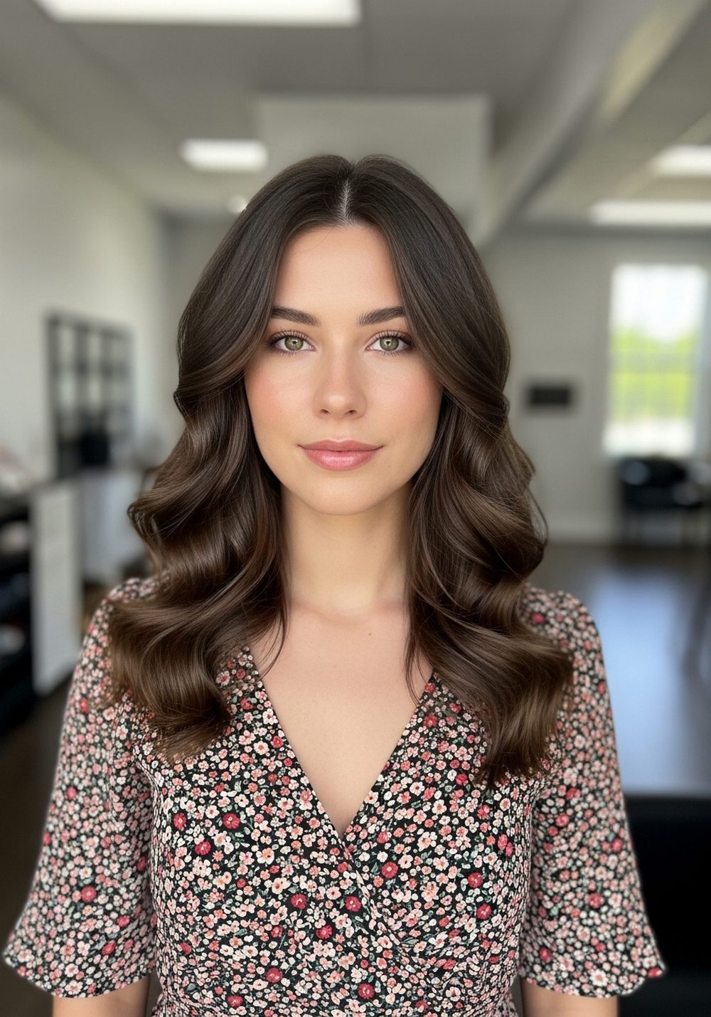 Gentle Curl Curtain Layers Hairstyle