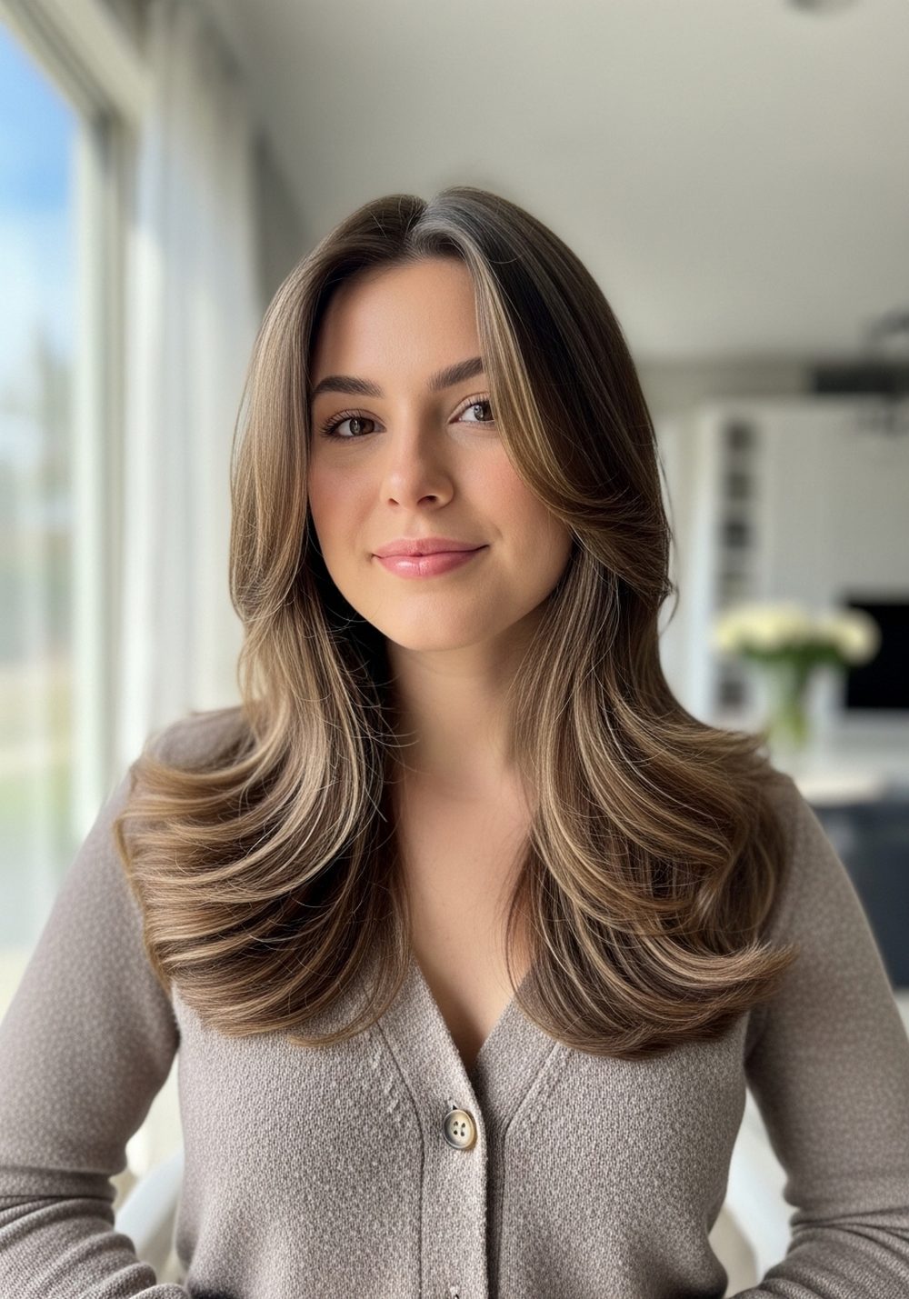 Gentle Wave Butterfly Layers Hairstyle