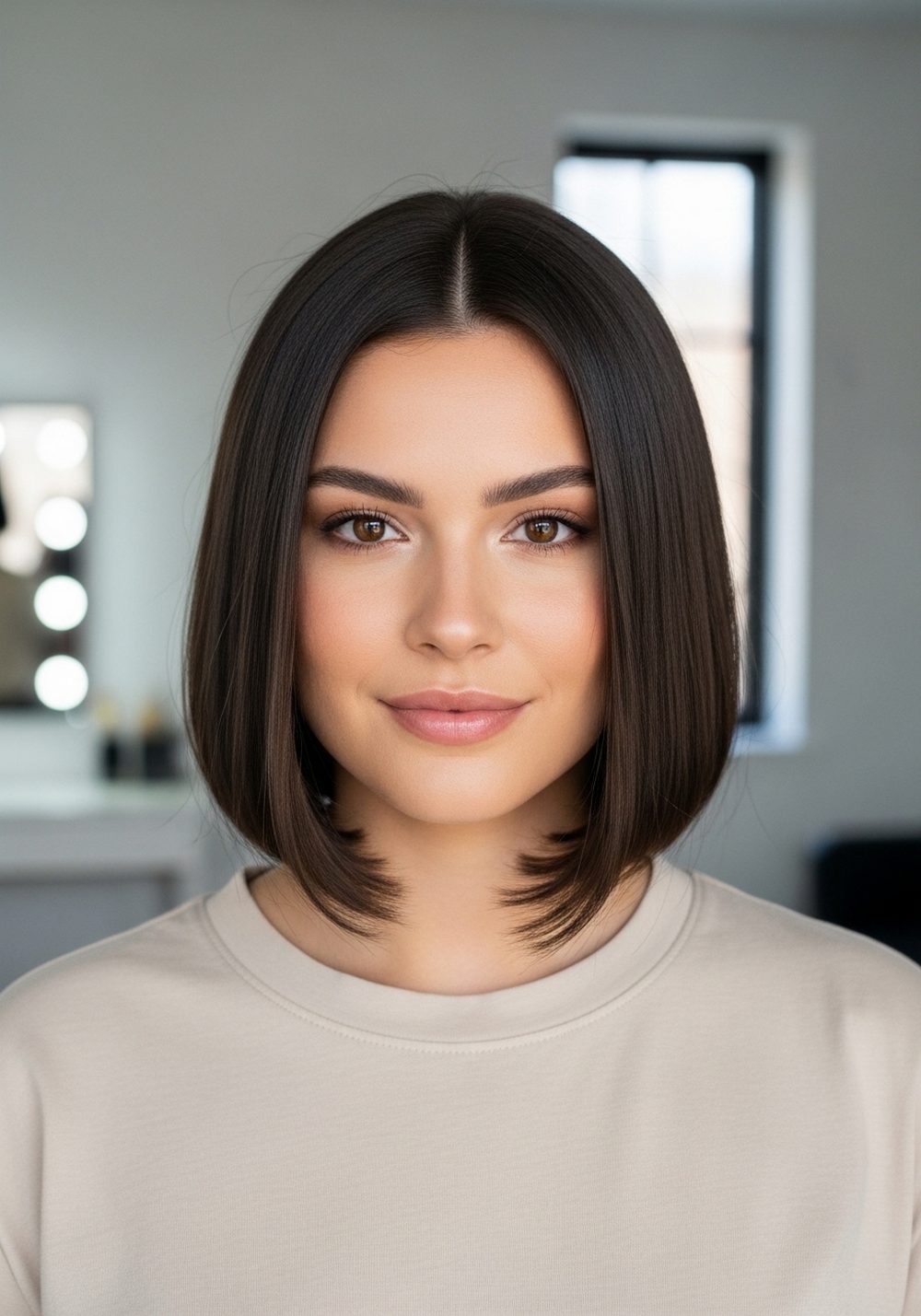 Glossy Classic Swing Bob Hairstyle