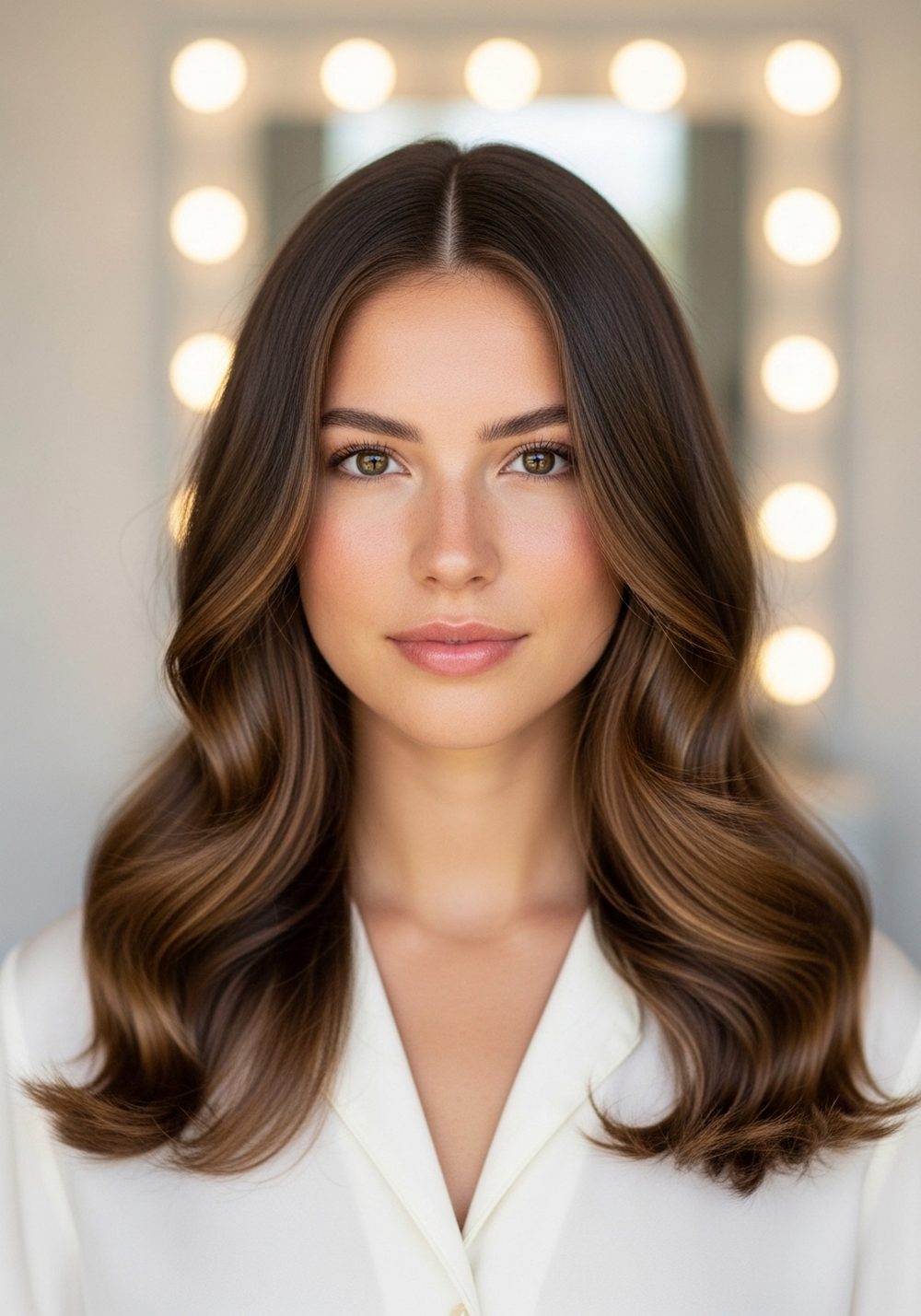 Glossy Mermaid Waves Hairstyle
