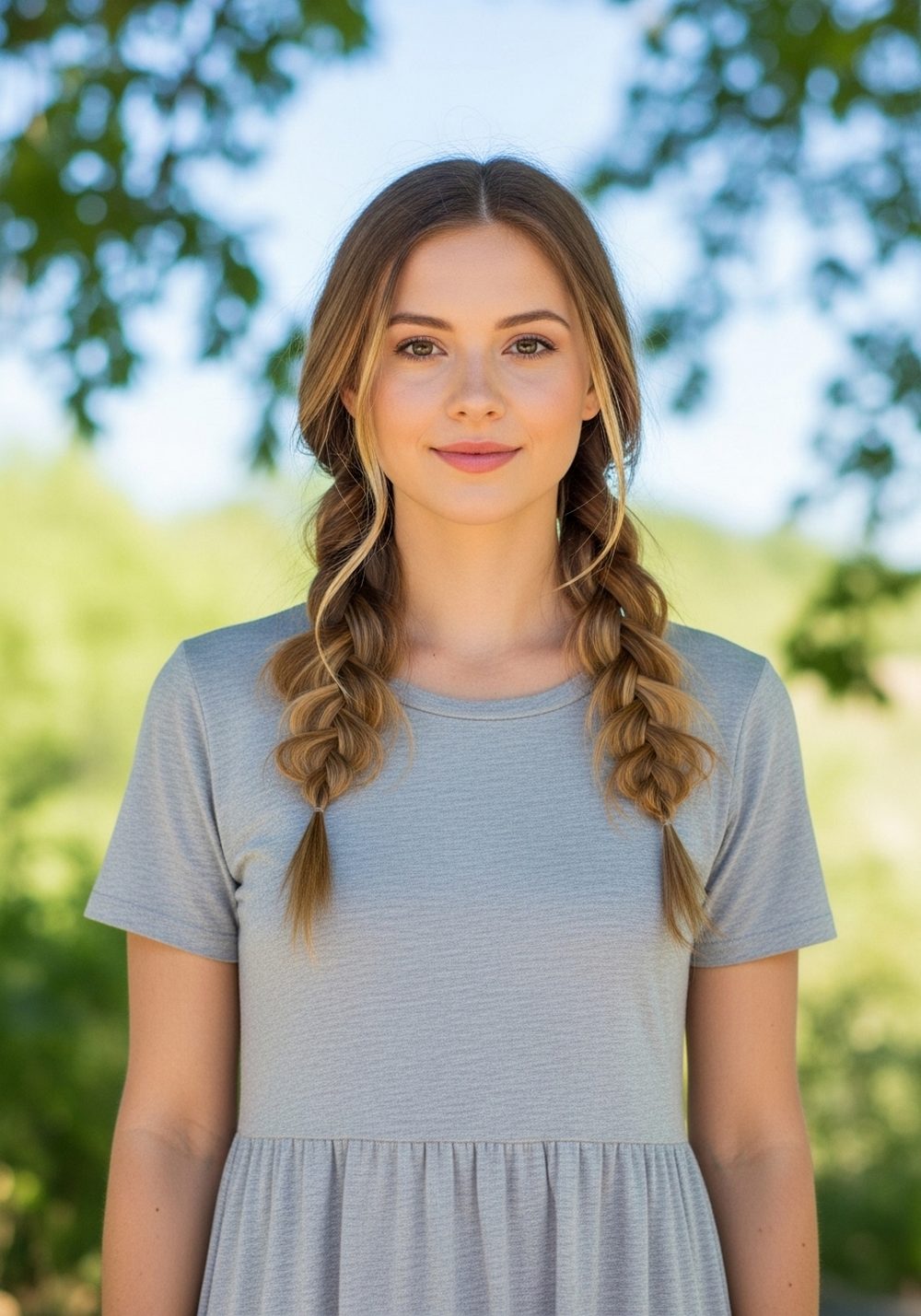 Half-Tucked Loose Braid Hairstyle