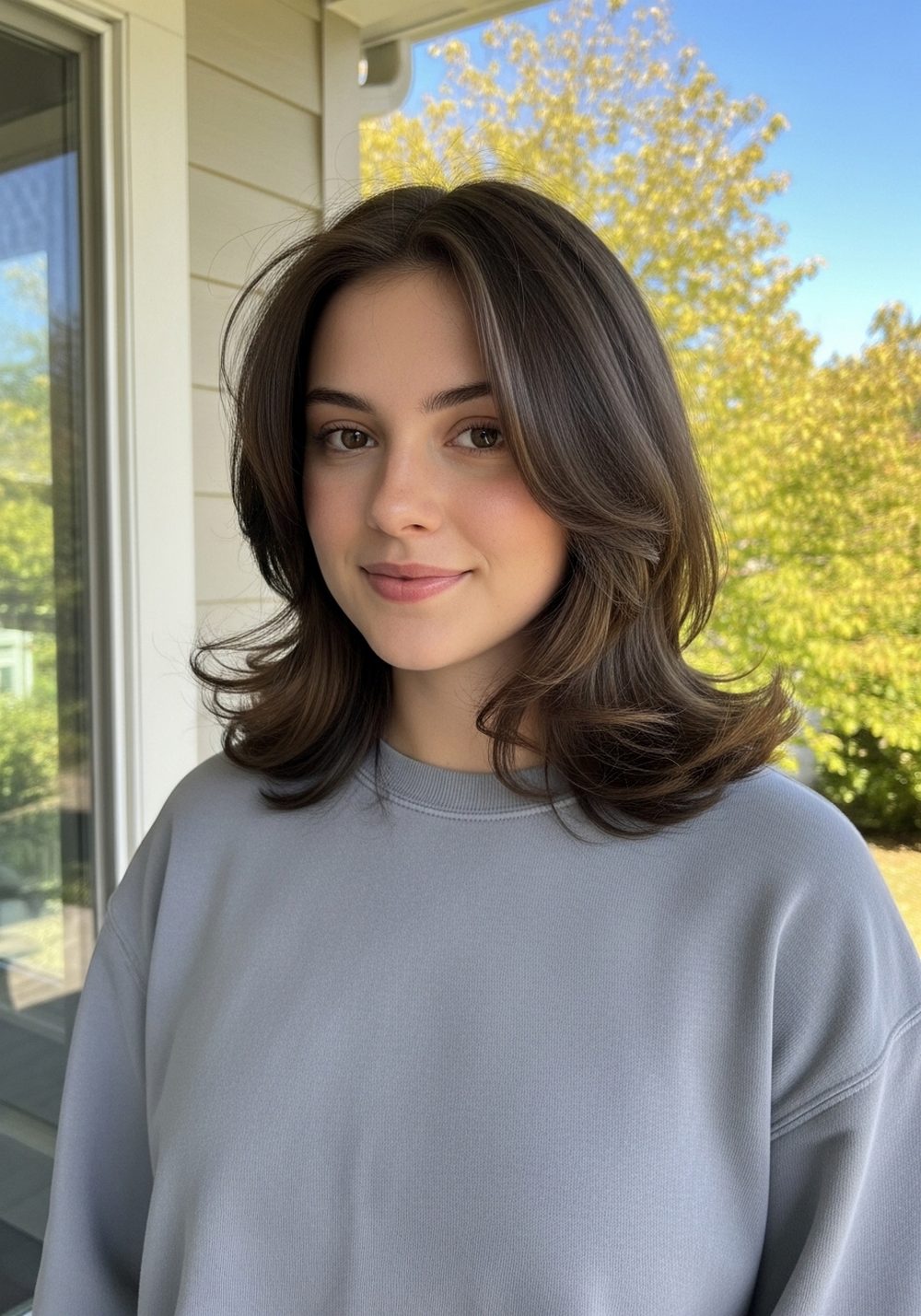 Layered Bounce Side-Parted Volume Bob Hairstyle