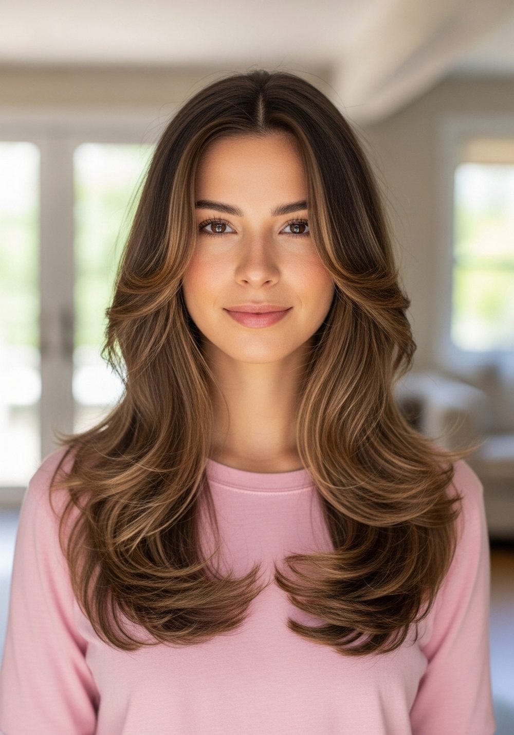 Long Layered Beachy Waves Hairstyle