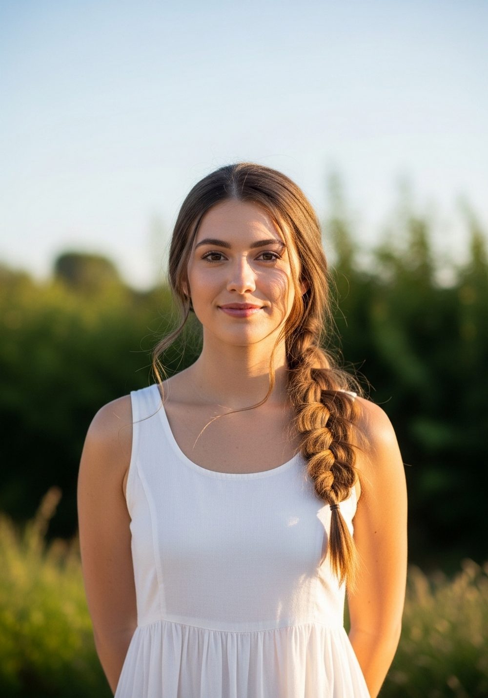 Low Back Loose Romantic Braid Hairstyle