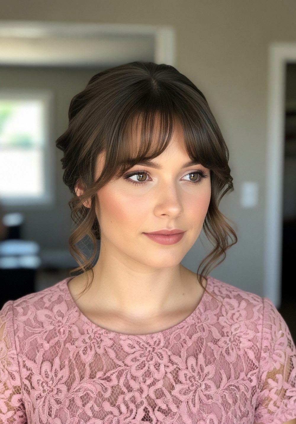 Low Twist Date Night Curly Fringe Hairstyle