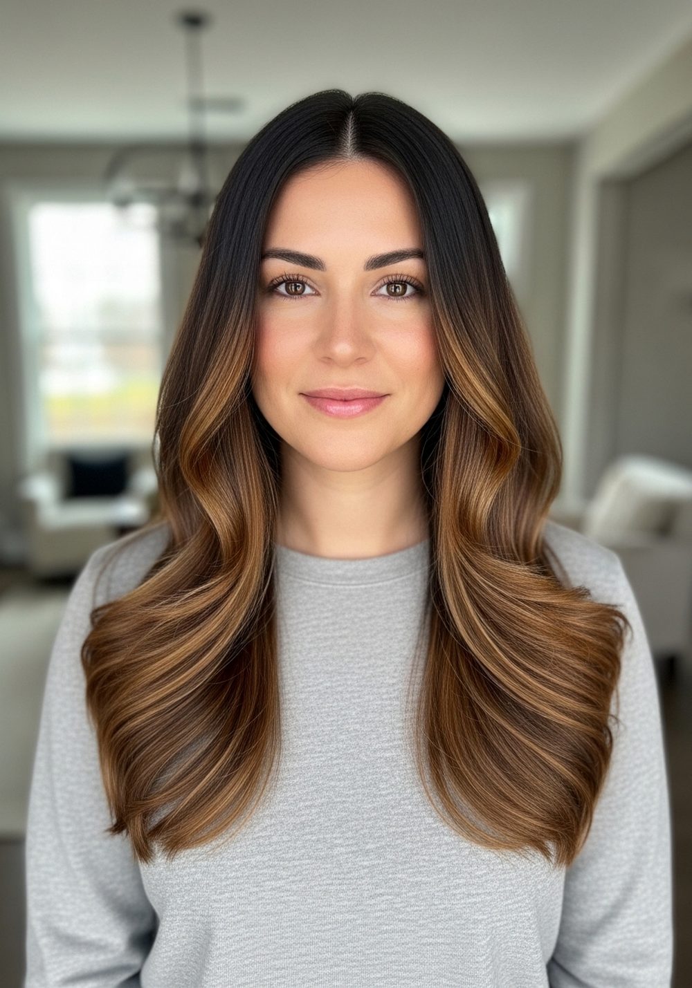 Melted Caramel Balayage Brunette Hairstyle