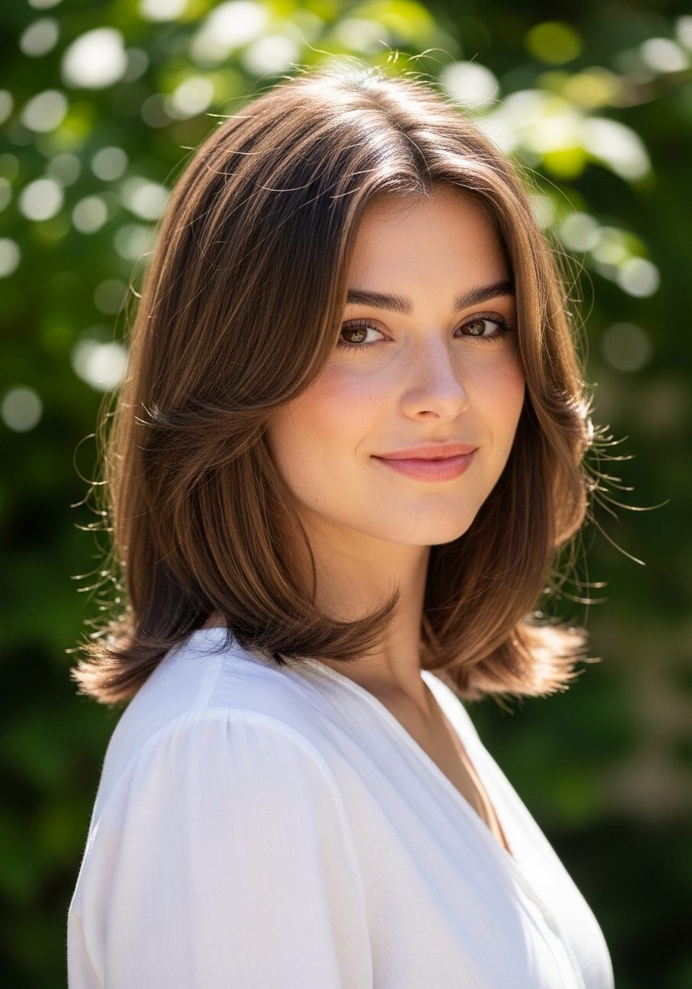 Mid-Length Butterfly Layer Hairstyle