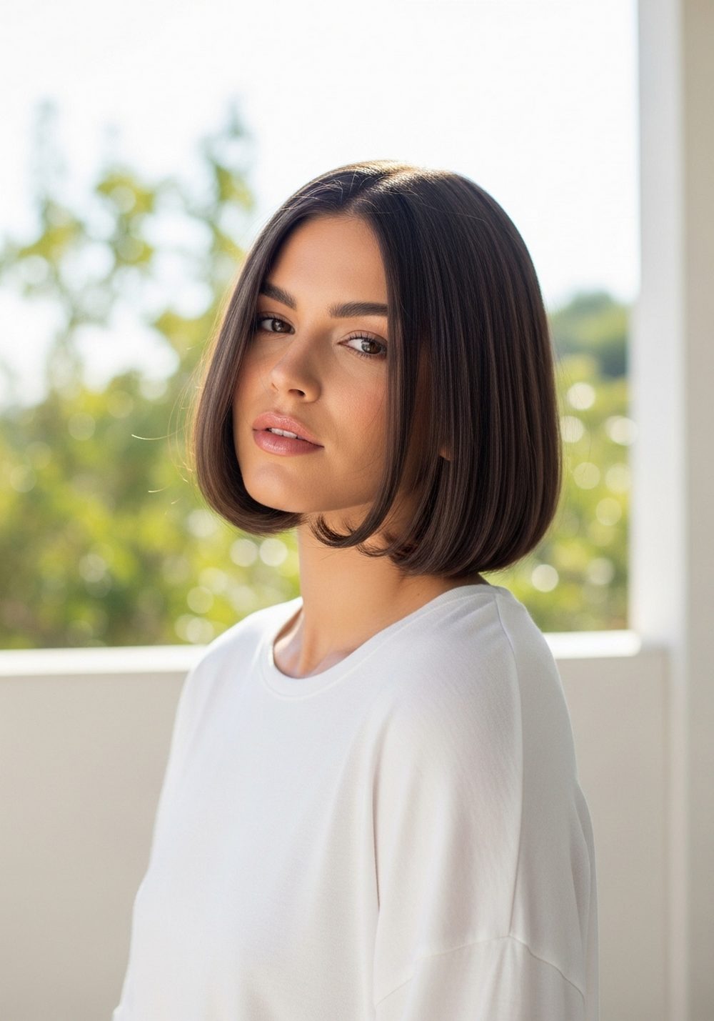 Minimal Shine Finish Pageboy Bob Hairstyle