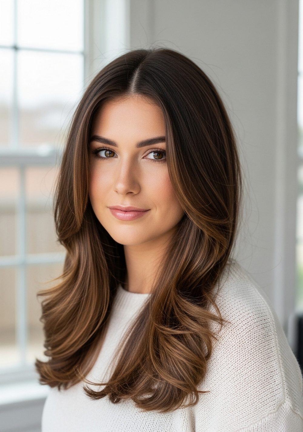 Mocha Ribbon Brunette Hair Color