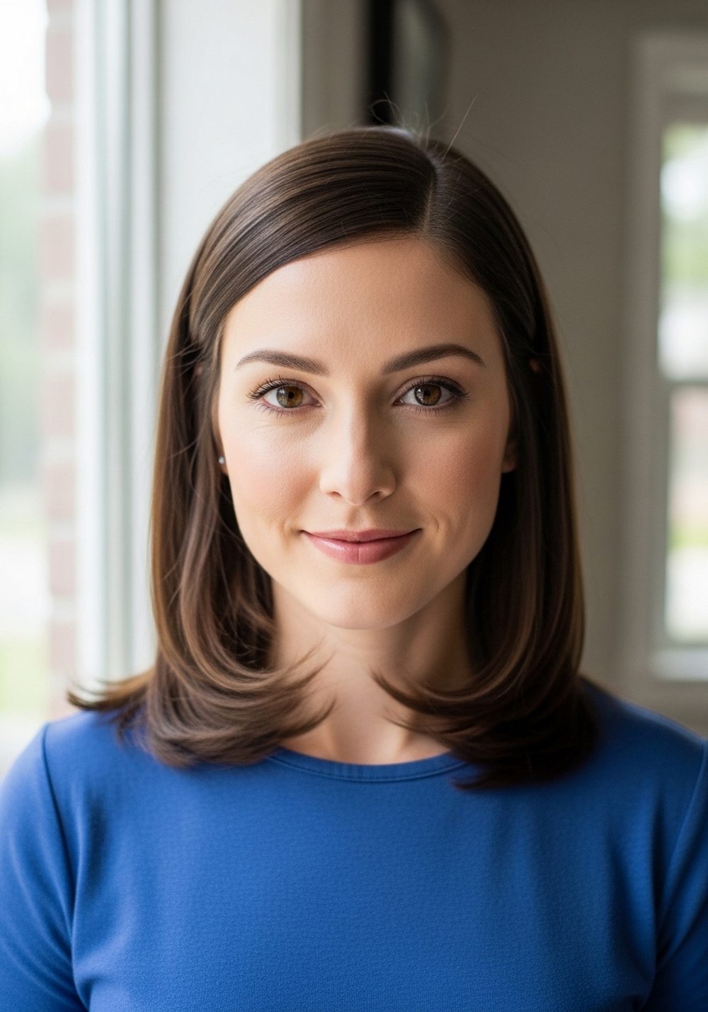 Polished Mid-Length Bi-Layer Flip Hairstyle