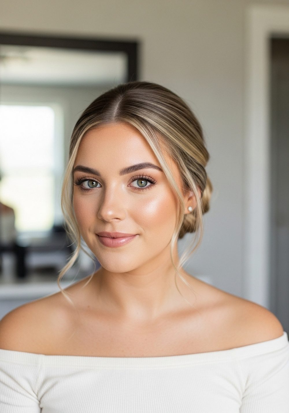 Refined Low Bun With Veil-Ready Finish Hairstyle