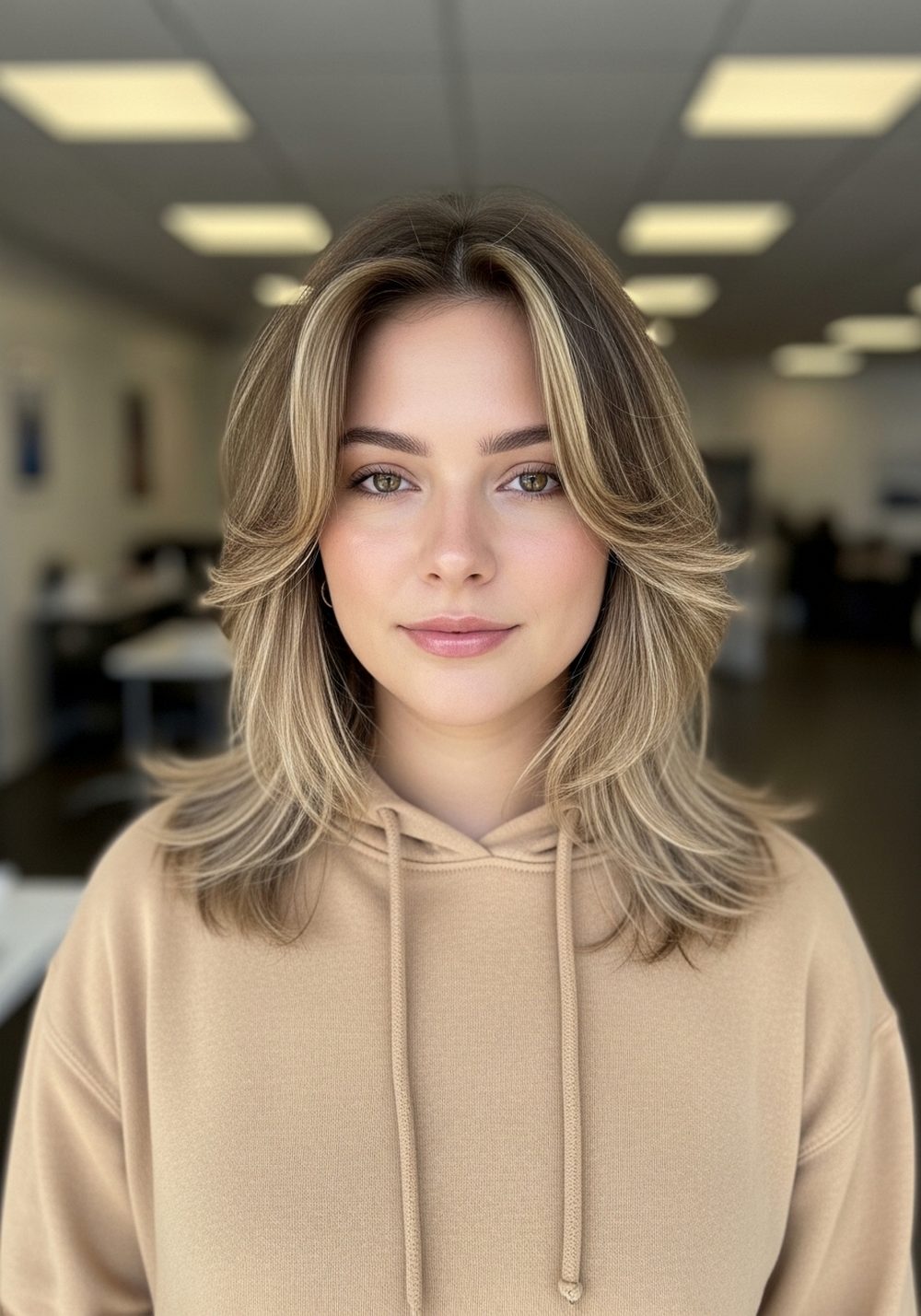 Root-Lift Salted Wolf Cut Hairstyle