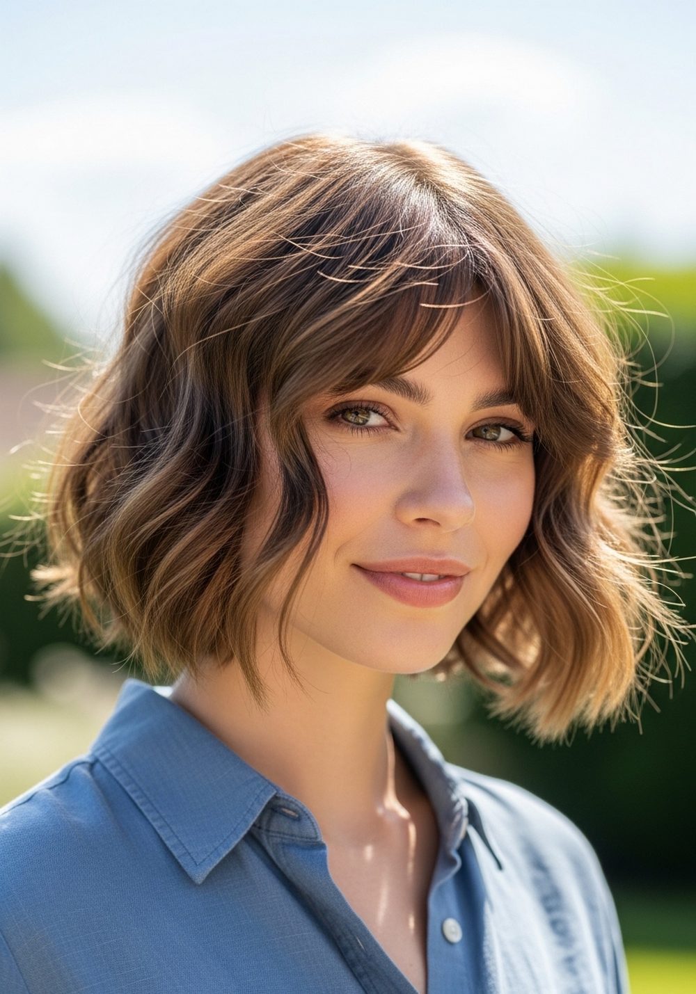 Side-Part Choppy Pixie Medium Length Hairstyle