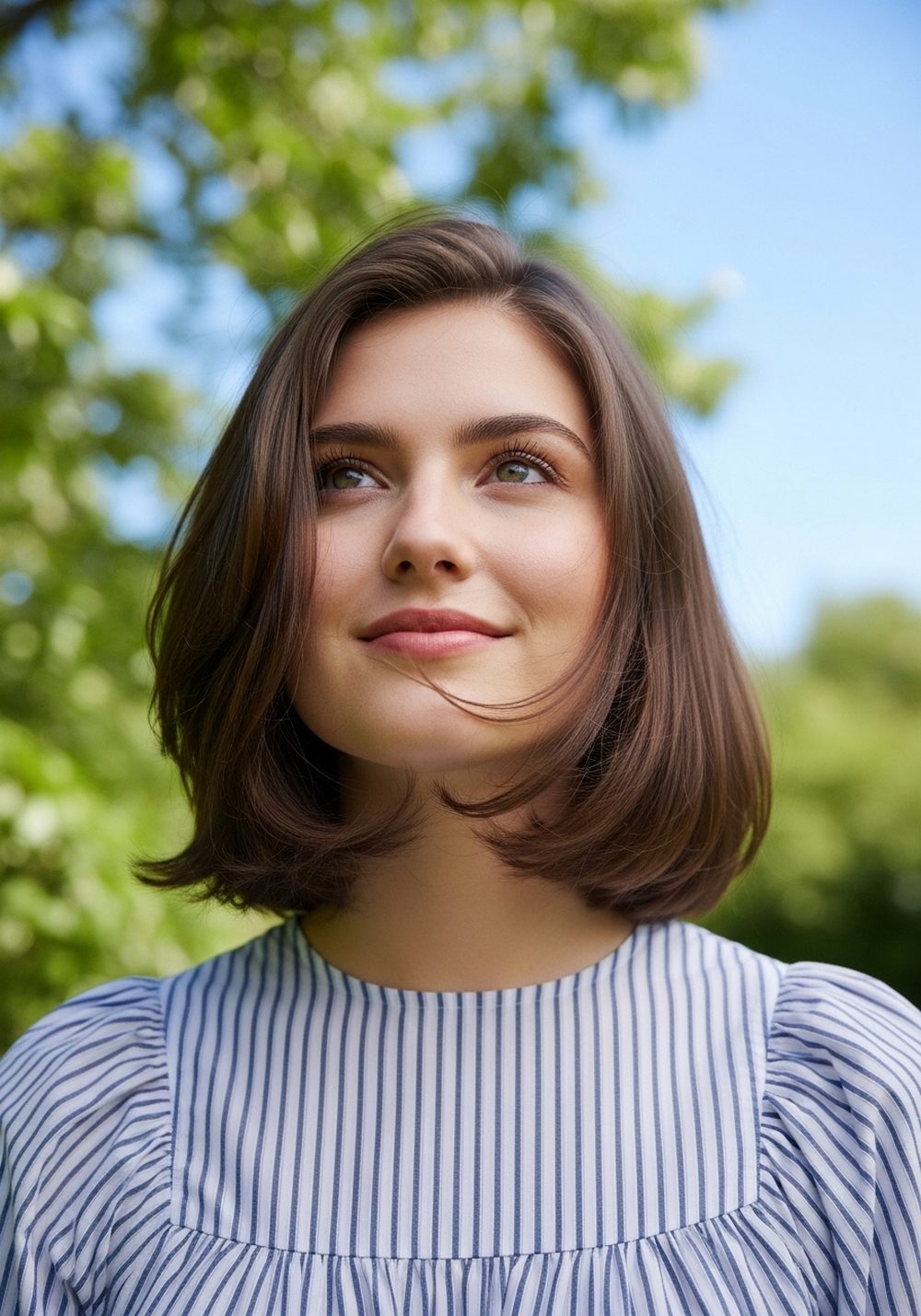 Side Part Layered Bob Hairstyle