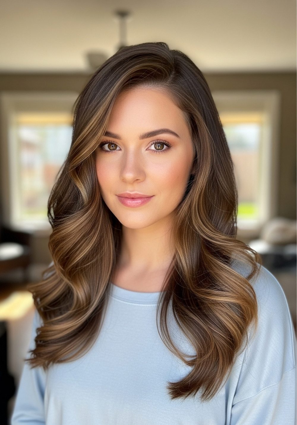 Side-Swept Mermaid Waves Hairstyle
