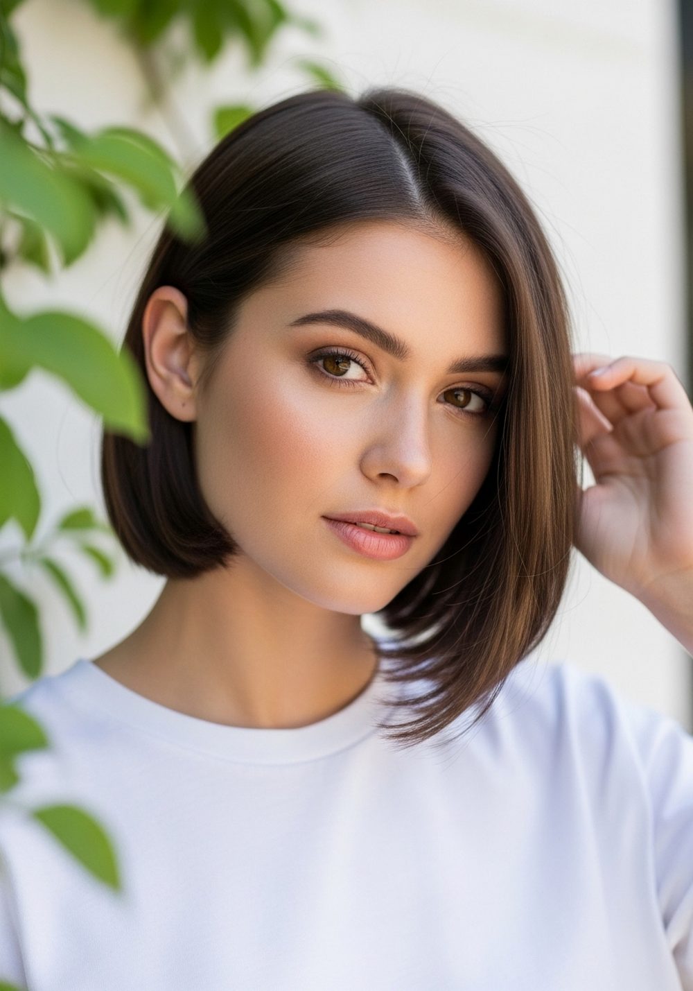 Sleek Ear-Tucked Pageboy Bob Hairstyle