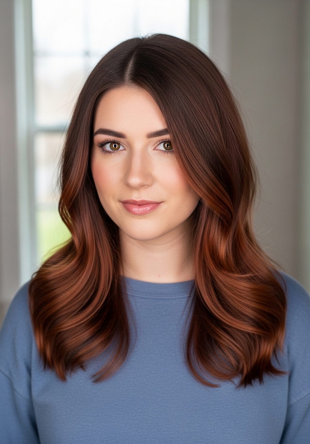 Soft Auburn Brunette Hair Color