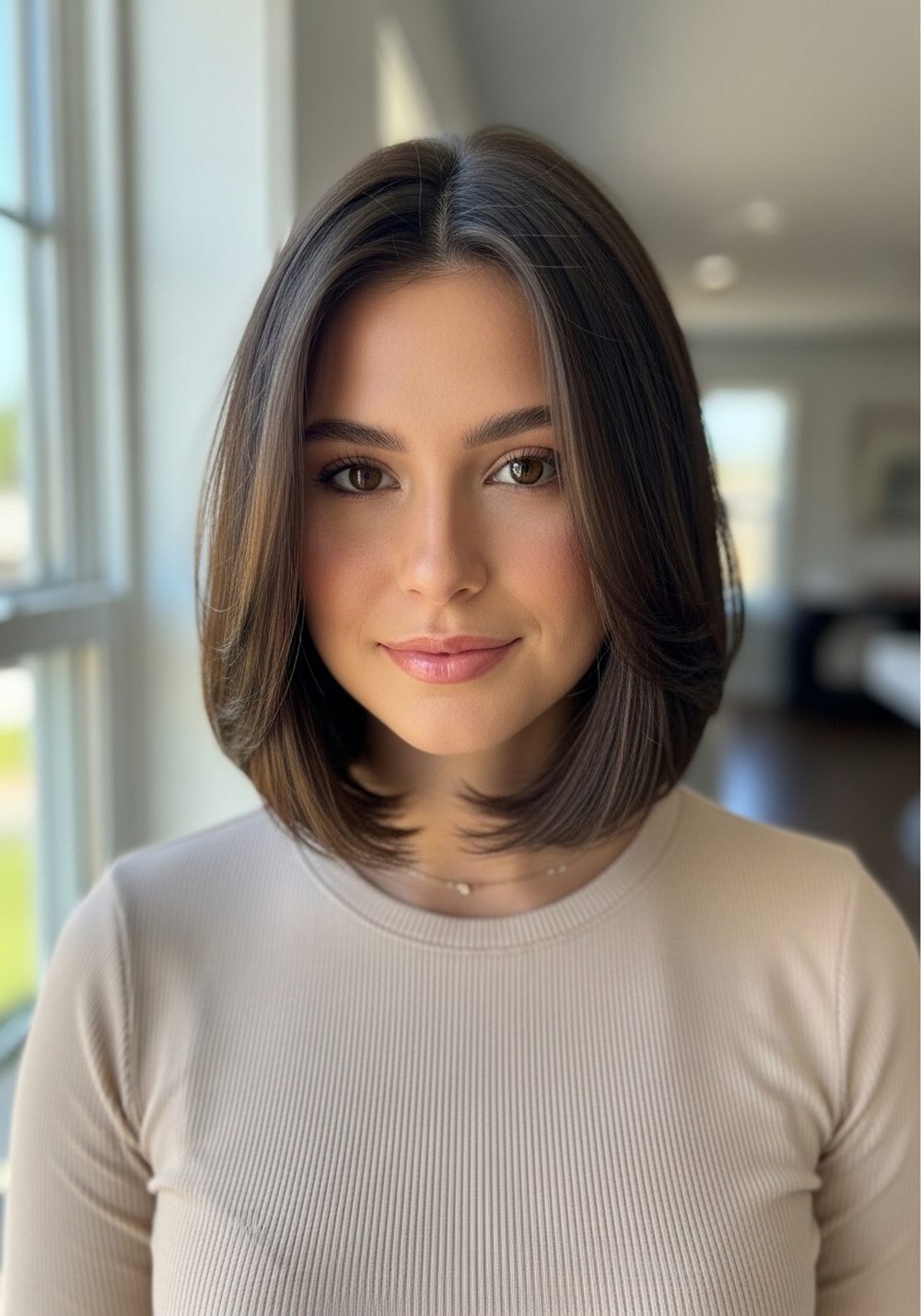 Soft Blunt Clavi Hairstyle