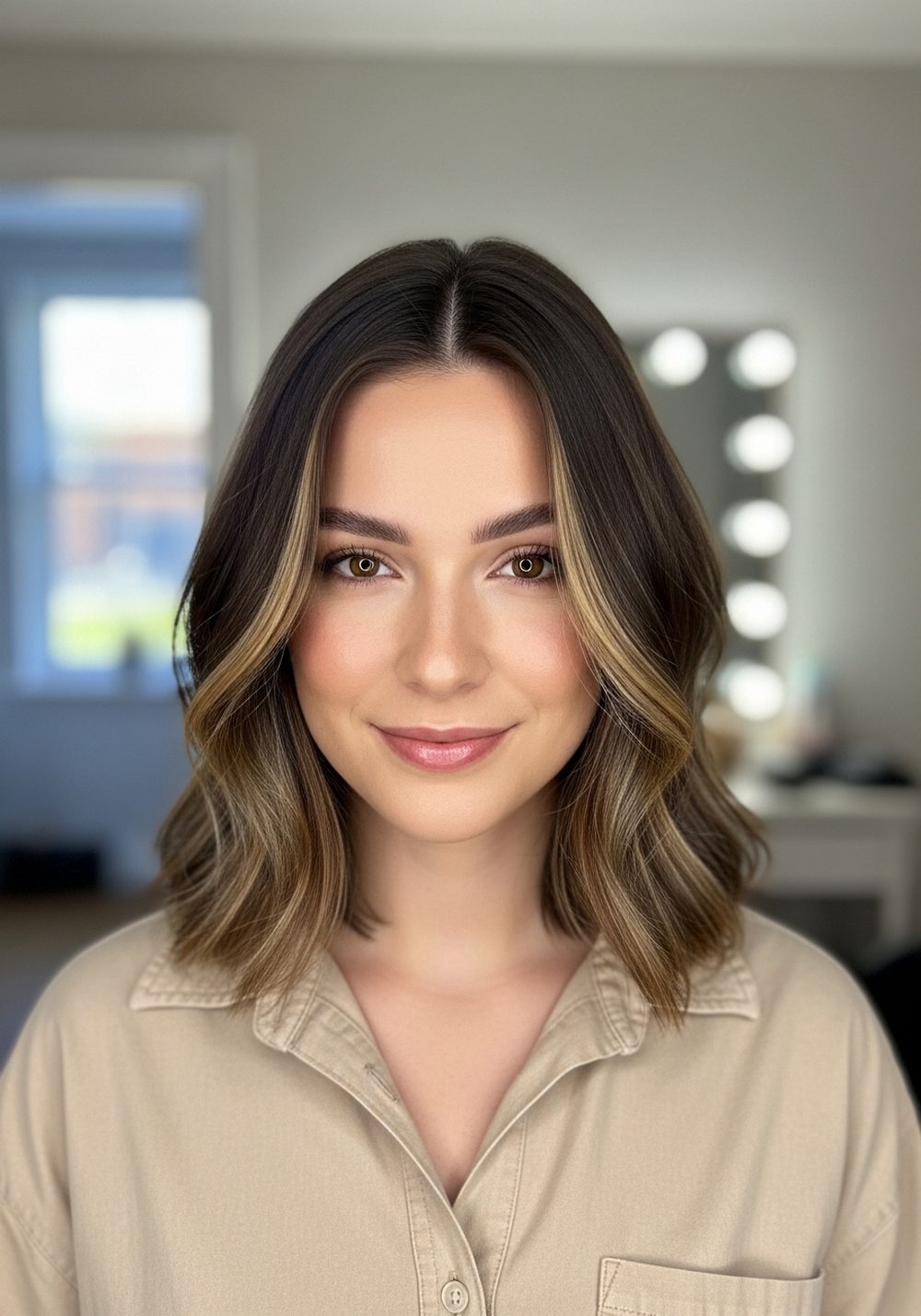 Soft Crimped Romance Waves Lob Hairstyle