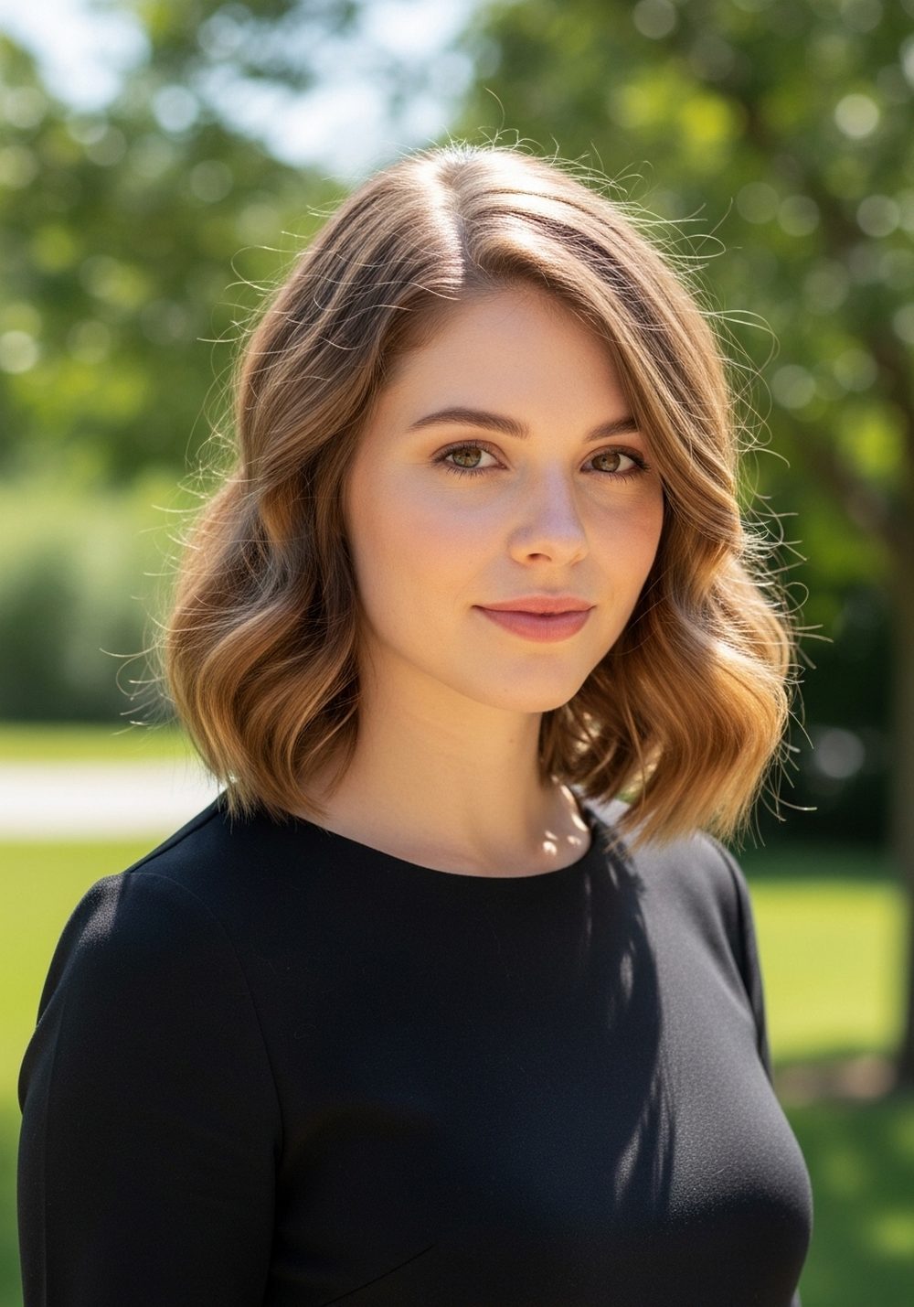 Soft Shoulder-Length Side Waves Hairstyle