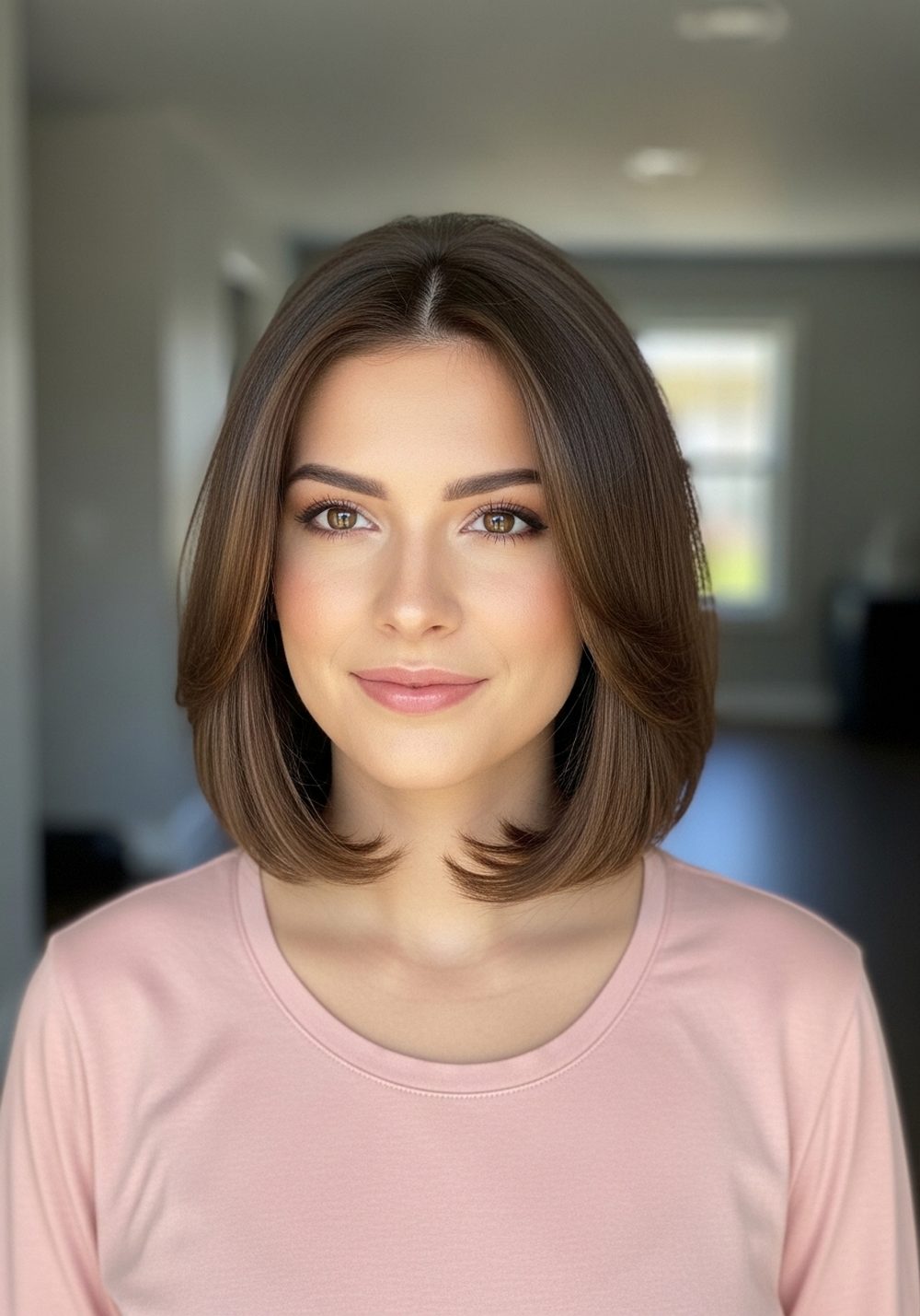 Soft Volume Crown Swing Bob Hairstyle