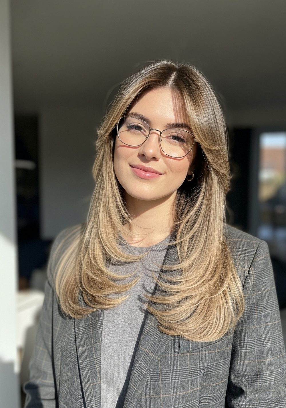 Straight Layers With Soft Ends Hairstyle
