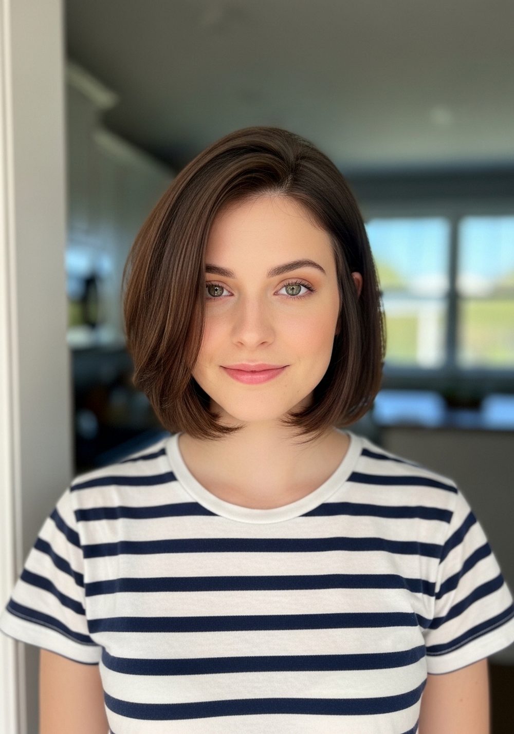 Textured Side-Swept Volume Bob Hairstyle
