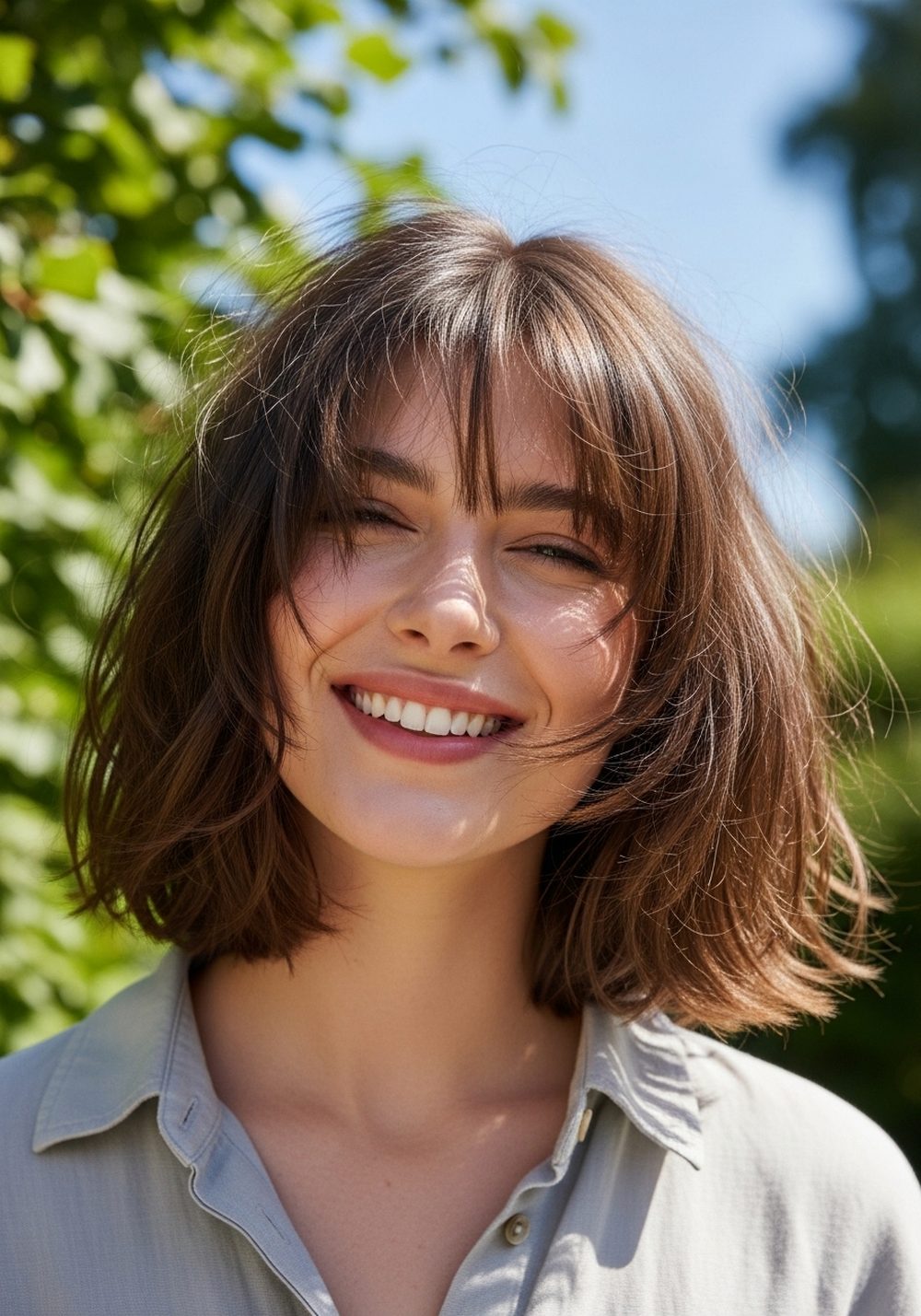 Tousled Shag Layered Bob Hairstyle