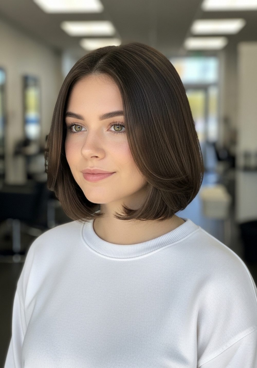 Tucked-In Ends Swing Bob Hairstyle