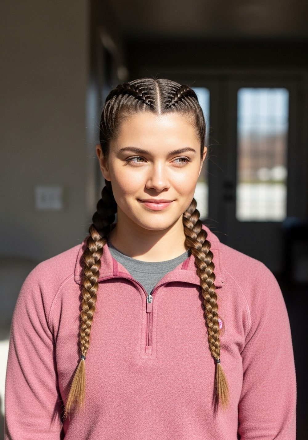 Twin Boxer Braids Hairstyle