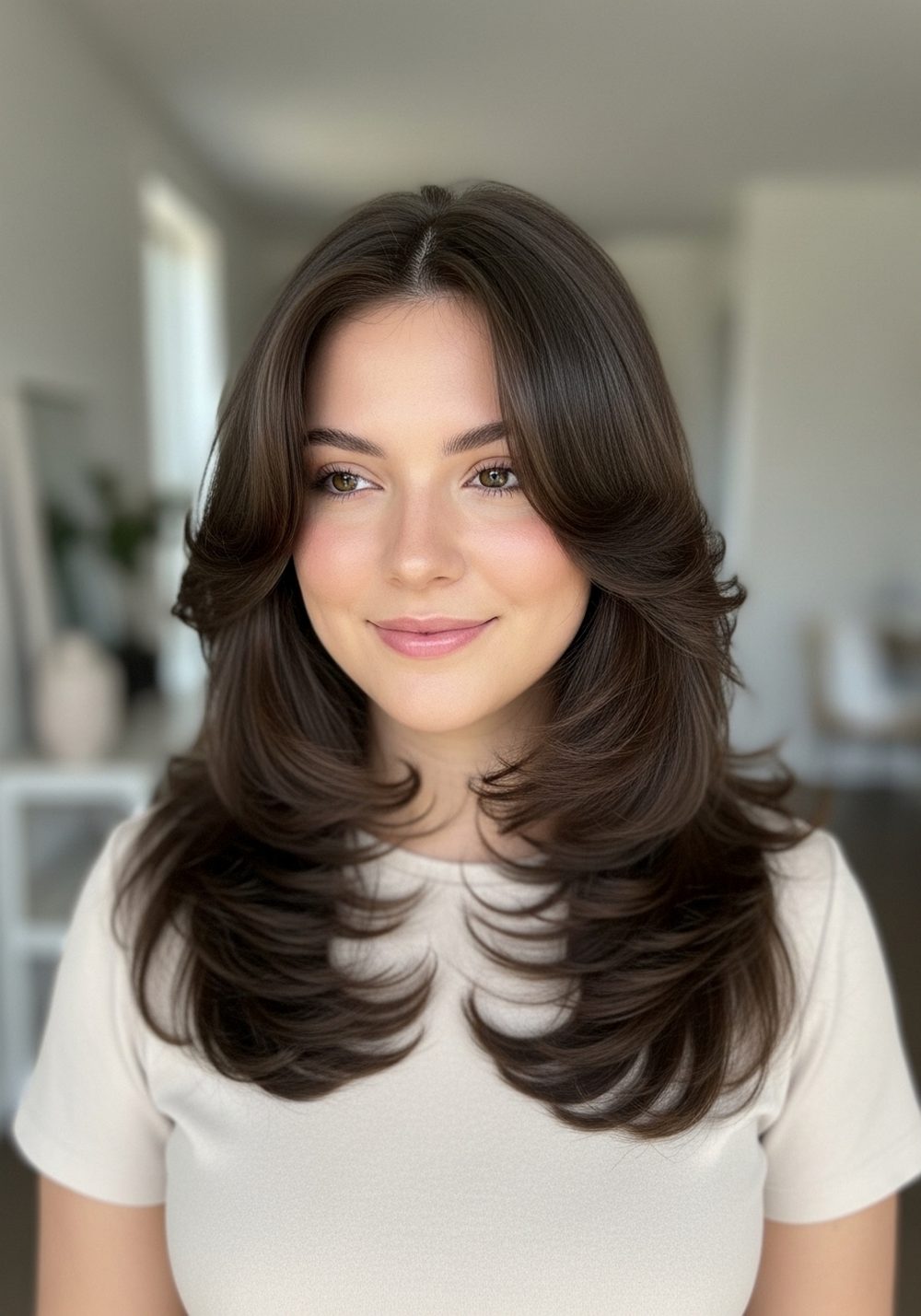Voluminous Butterfly Cut for Thick Hair Hairstyle