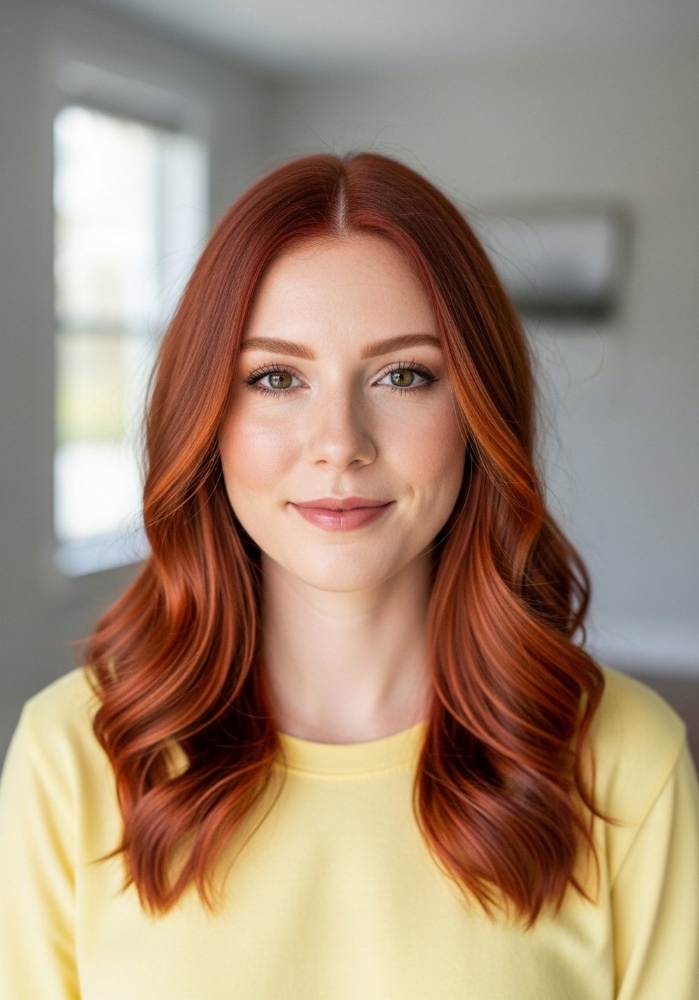 Warm Red Balayage Hairstyle