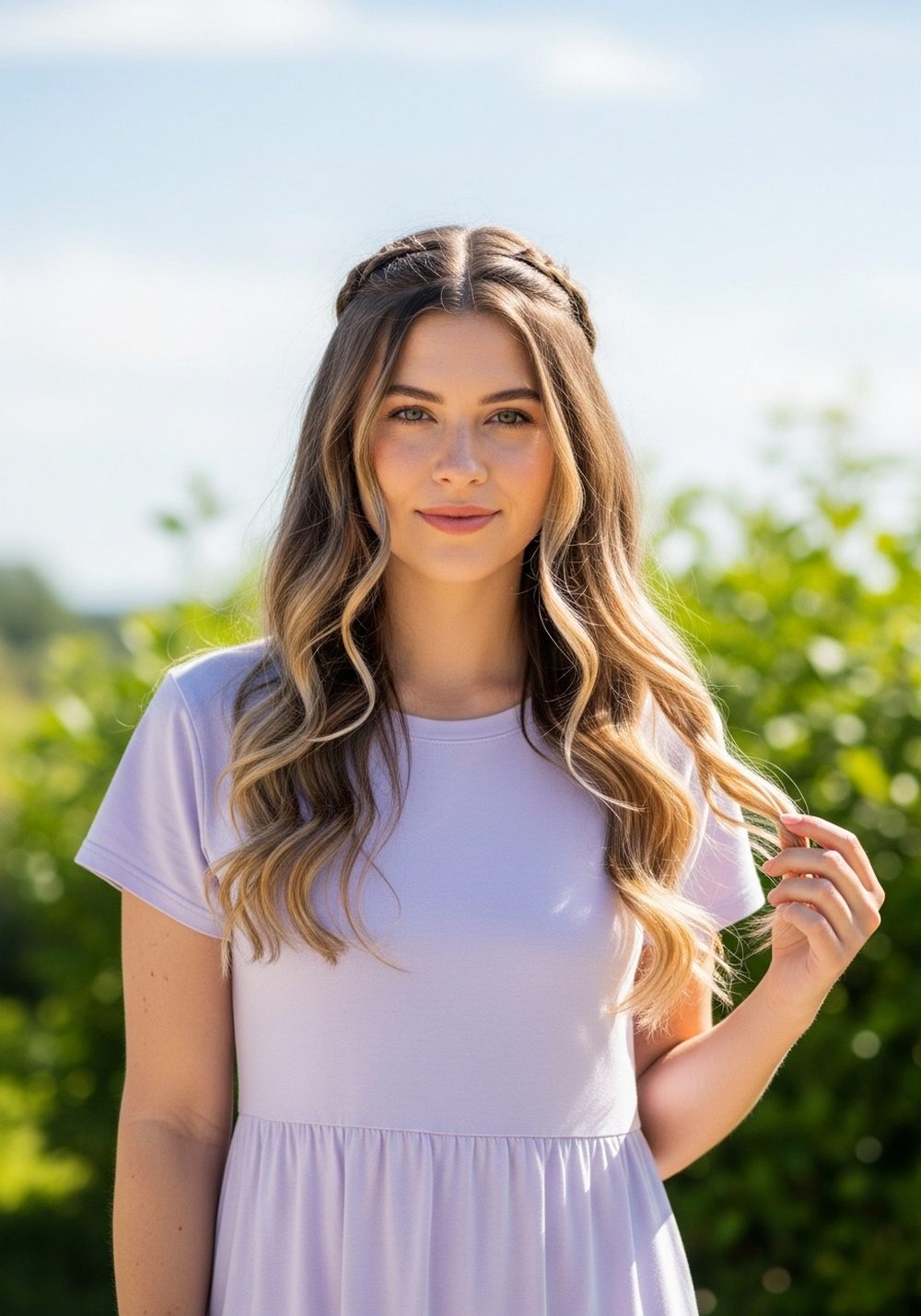 Wavy Ribbon-Flow Braid Hairstyle