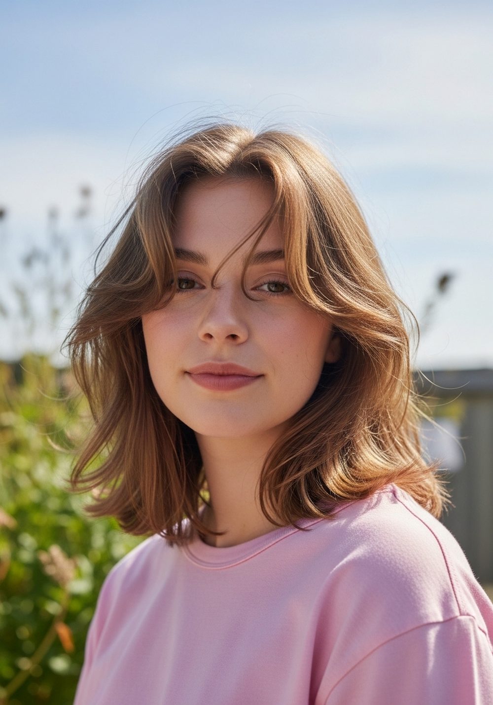 Wispy Feathered Collarbone Layers Hairstyle