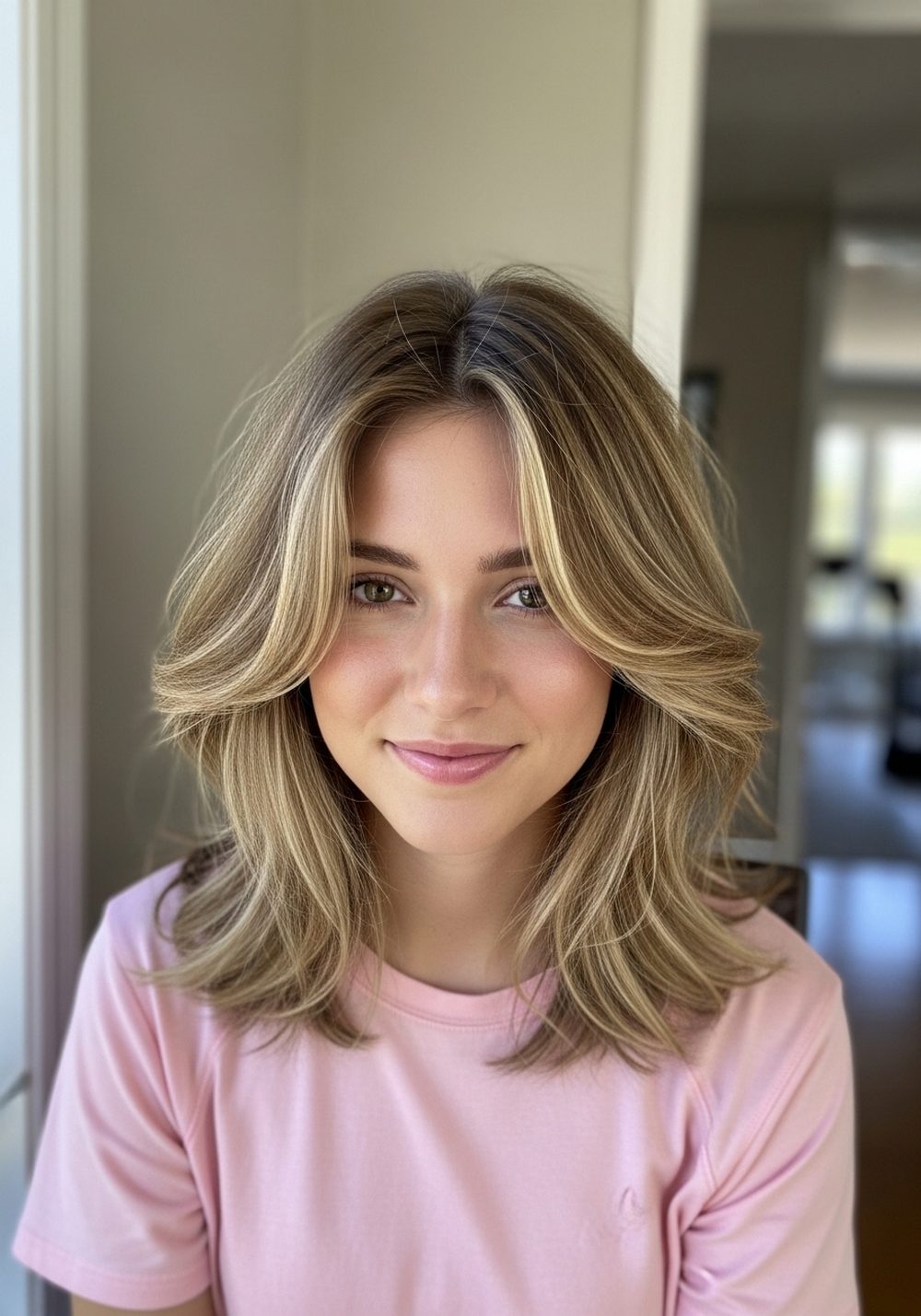Wispy Layer Blend Salted Wolf Cut Hairstyle