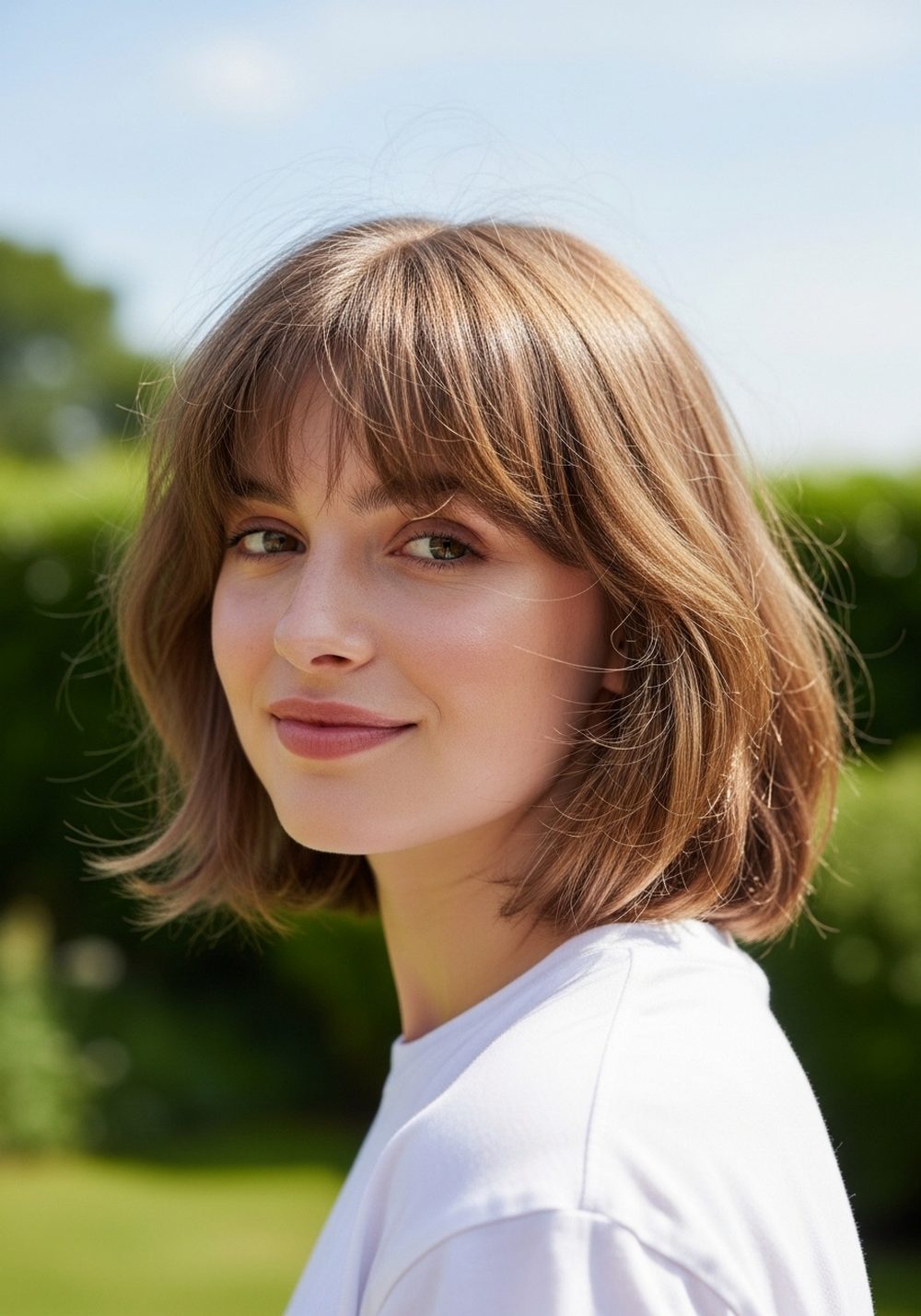 Wispy Layered Pageboy Hairstyle