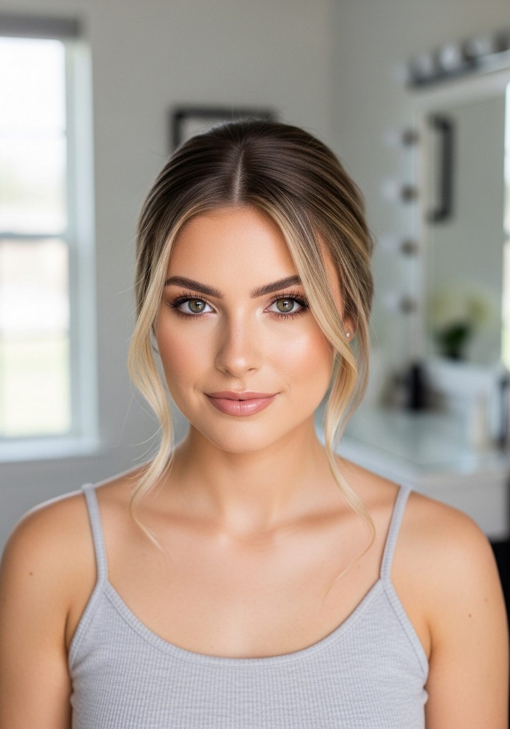 Wrapped Base Sleek Low Bun Hairstyle
