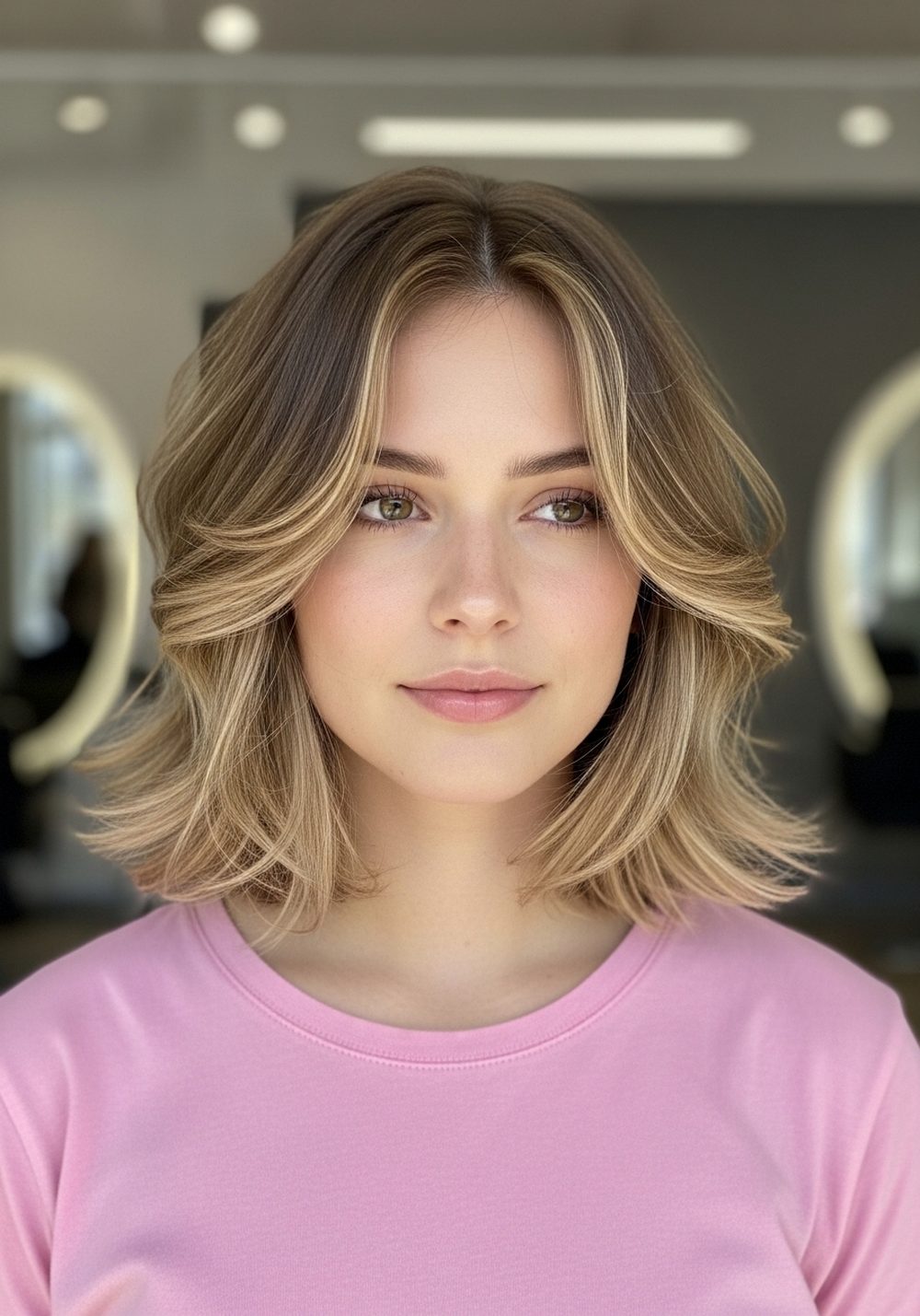 Airy Layered Mermaid Bob Waves Hairstyle