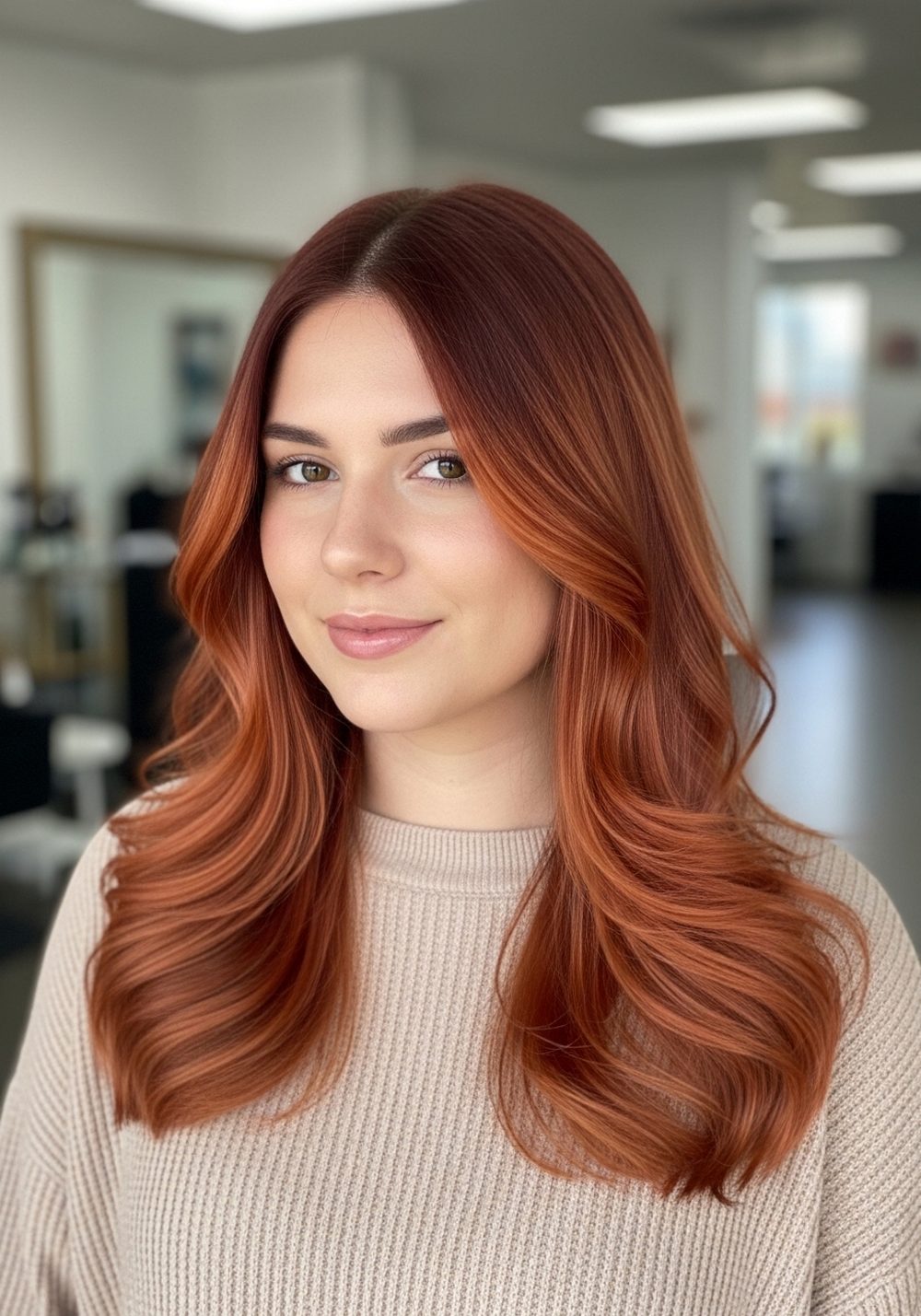 Ash Copper Melt Hairstyle