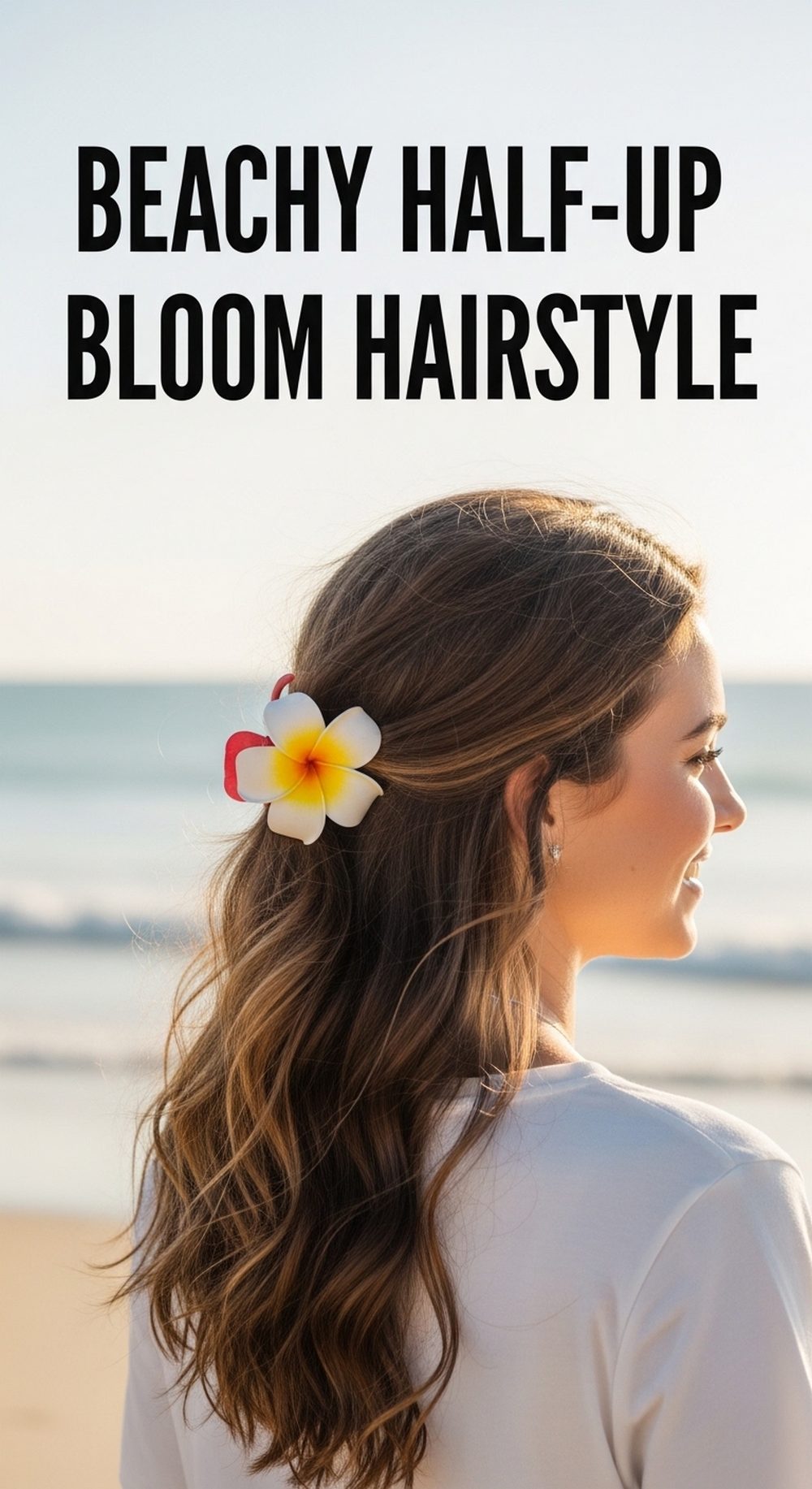 Beachy Half-Up Bloom Hairstyle
