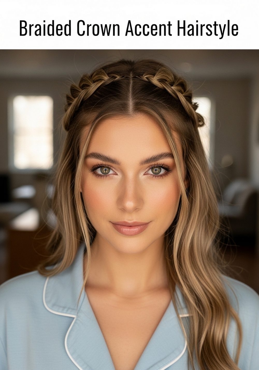 Braided Crown Accent Hairstyle