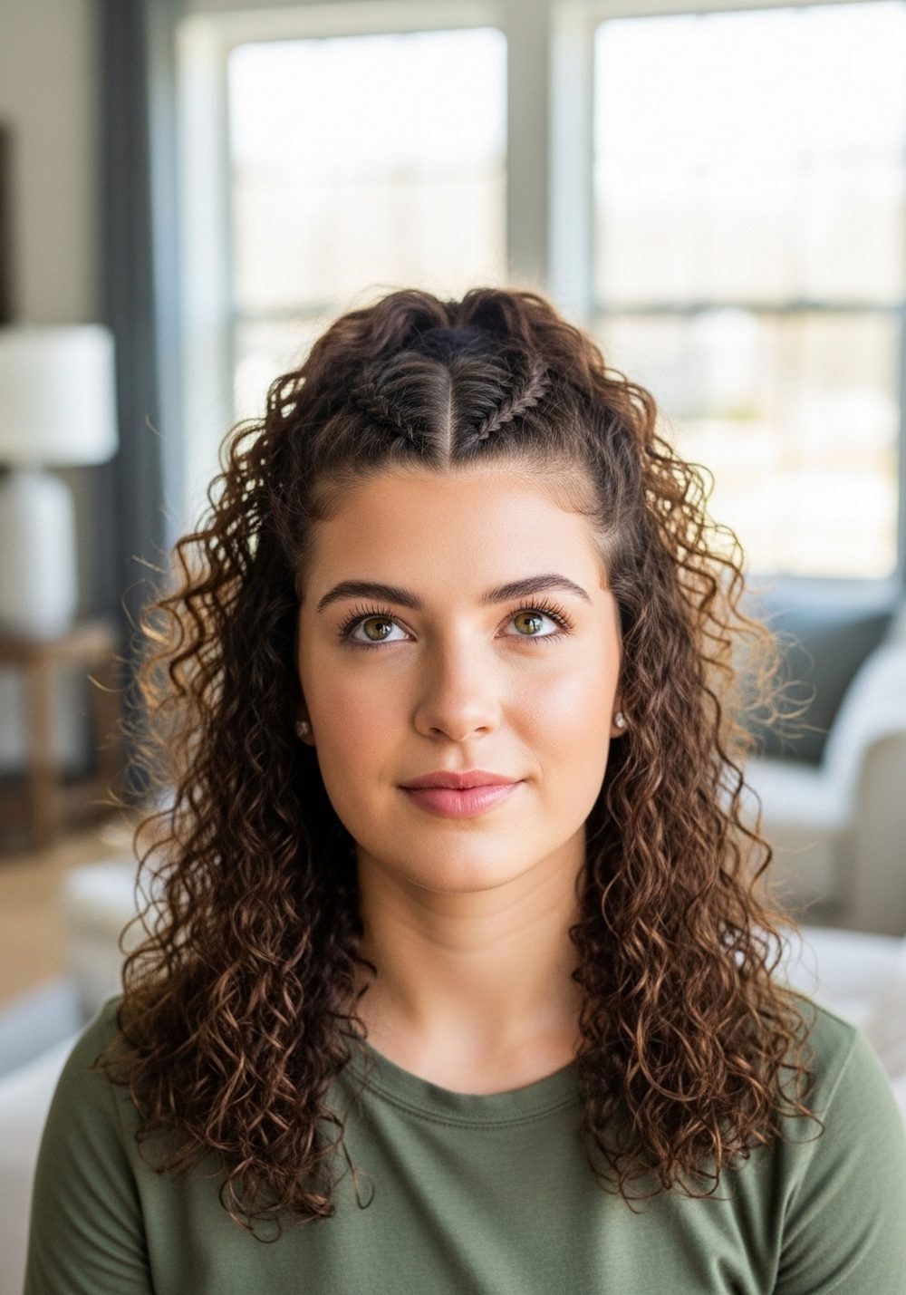 Braided Crown Ponytail Hairstyle