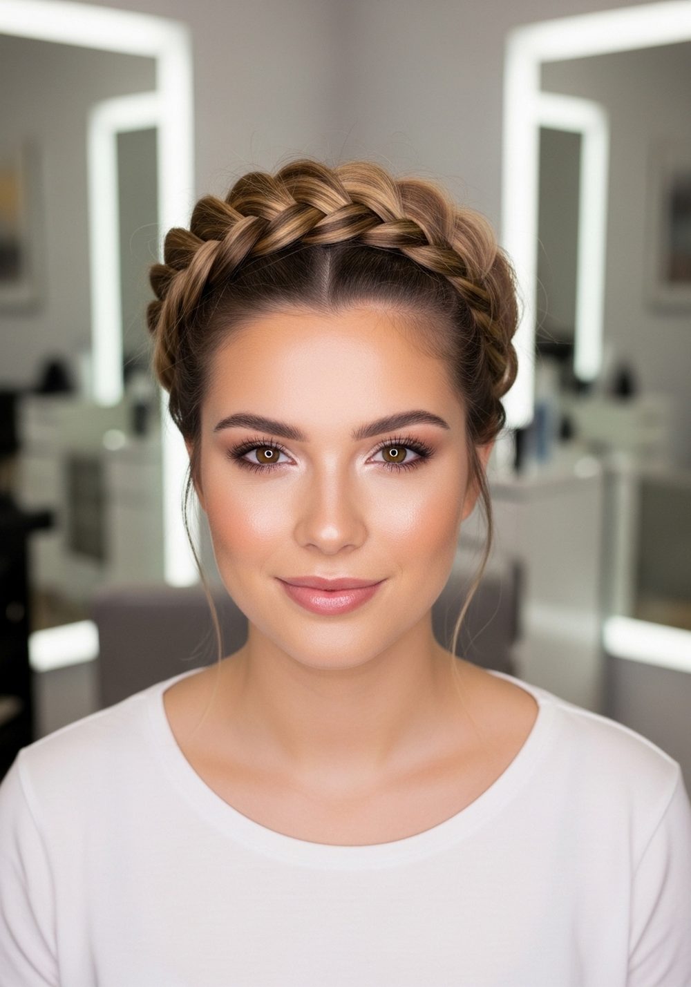 Braided Crown Updo Hairstyle
