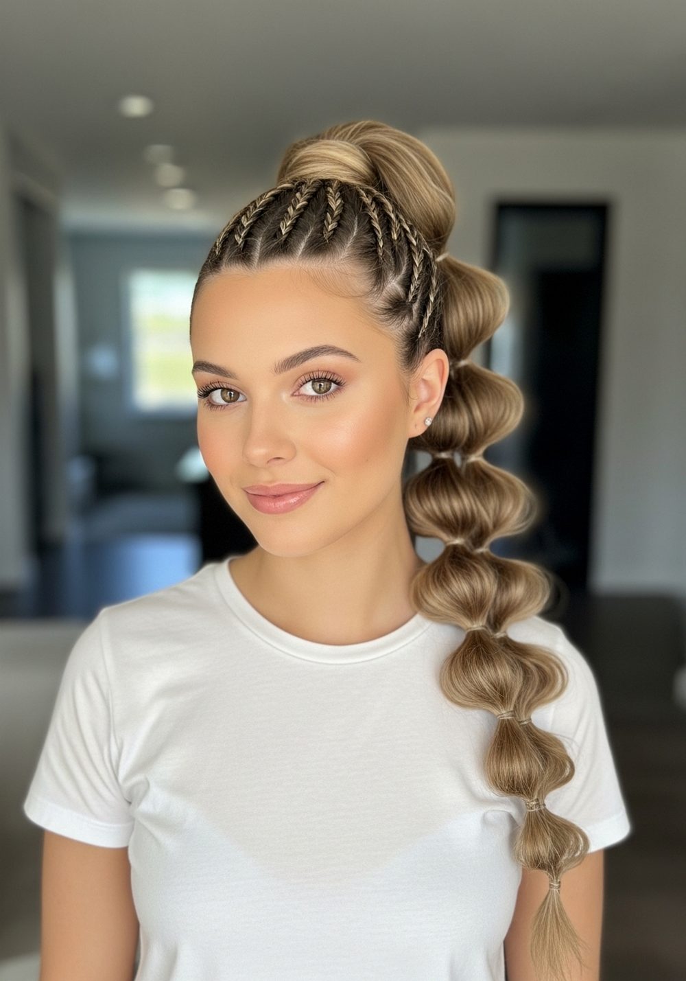 Bubble Braid Ponytail Hairstyle