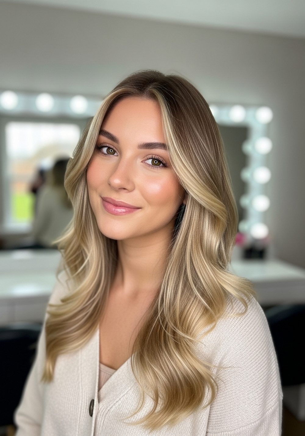 Butter Blonde Face-Framing Balayage Hairstyle