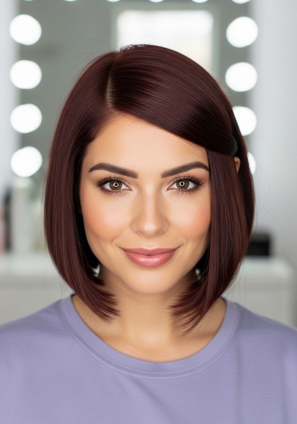 Cherry Mocha Bob Hairstyle